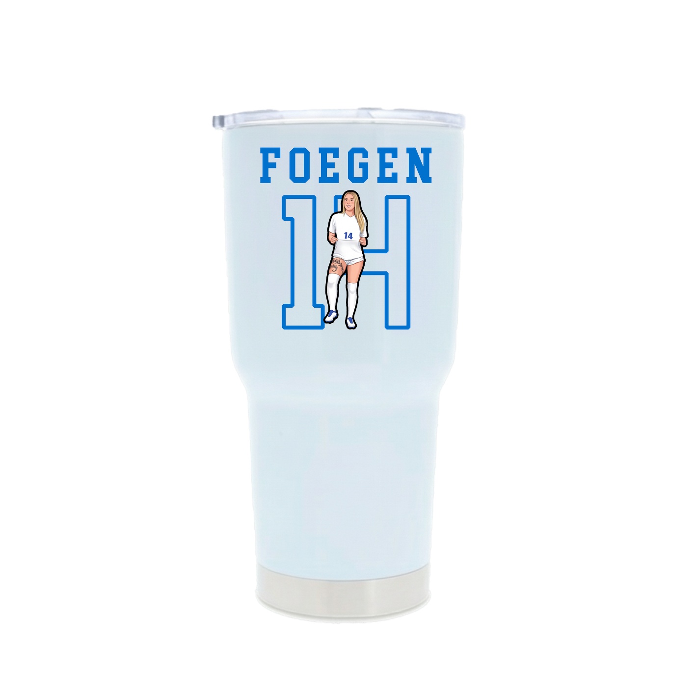 30oz Stainless Steel Tumbler — Shirsey in White