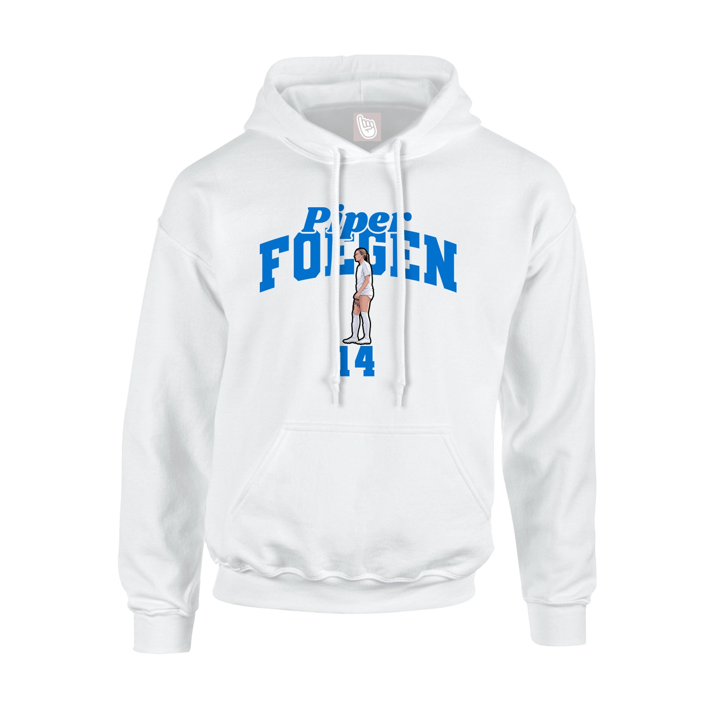 Hoodie — Signature Arch in White