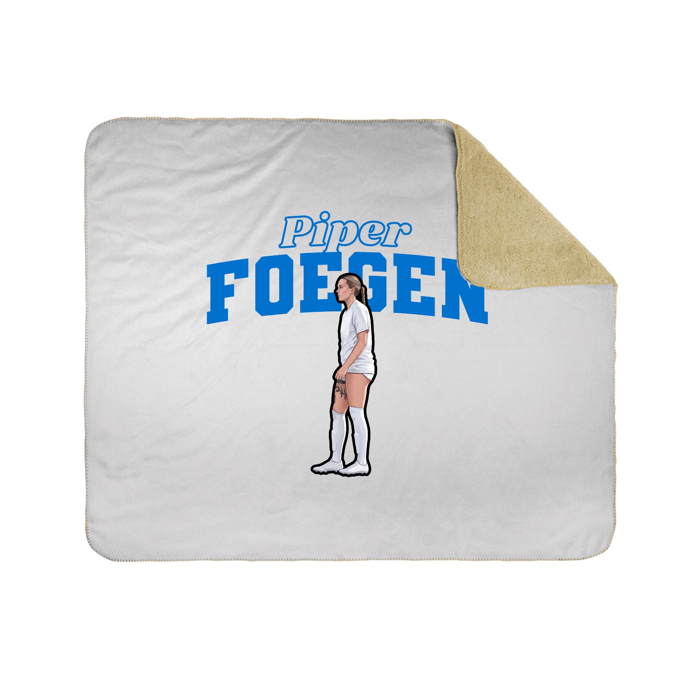 Throw Blanket — Name Arch in White