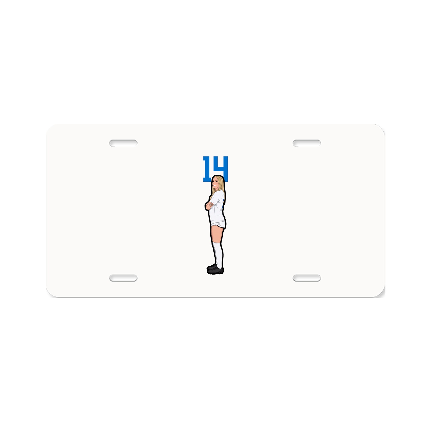 License Plate — Number Top in Classic