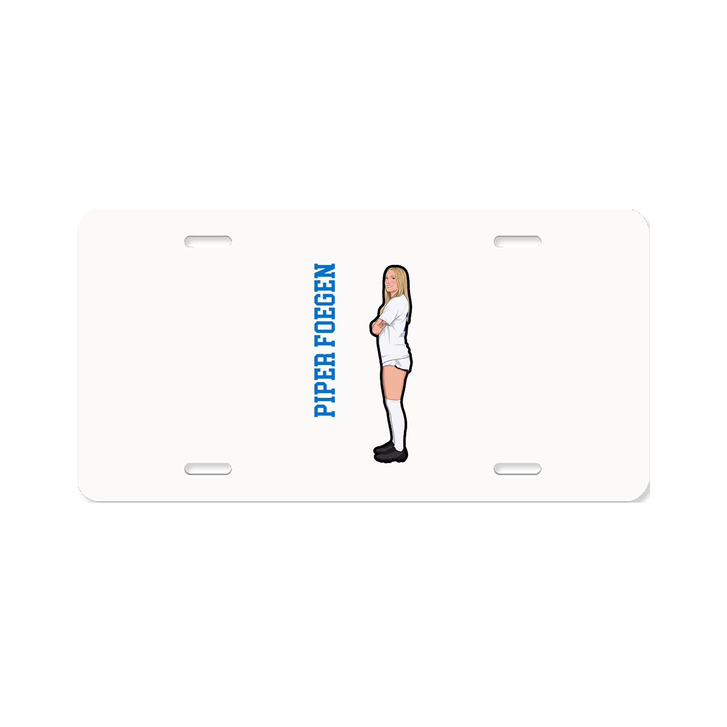 License Plate — Name Vertical in Classic