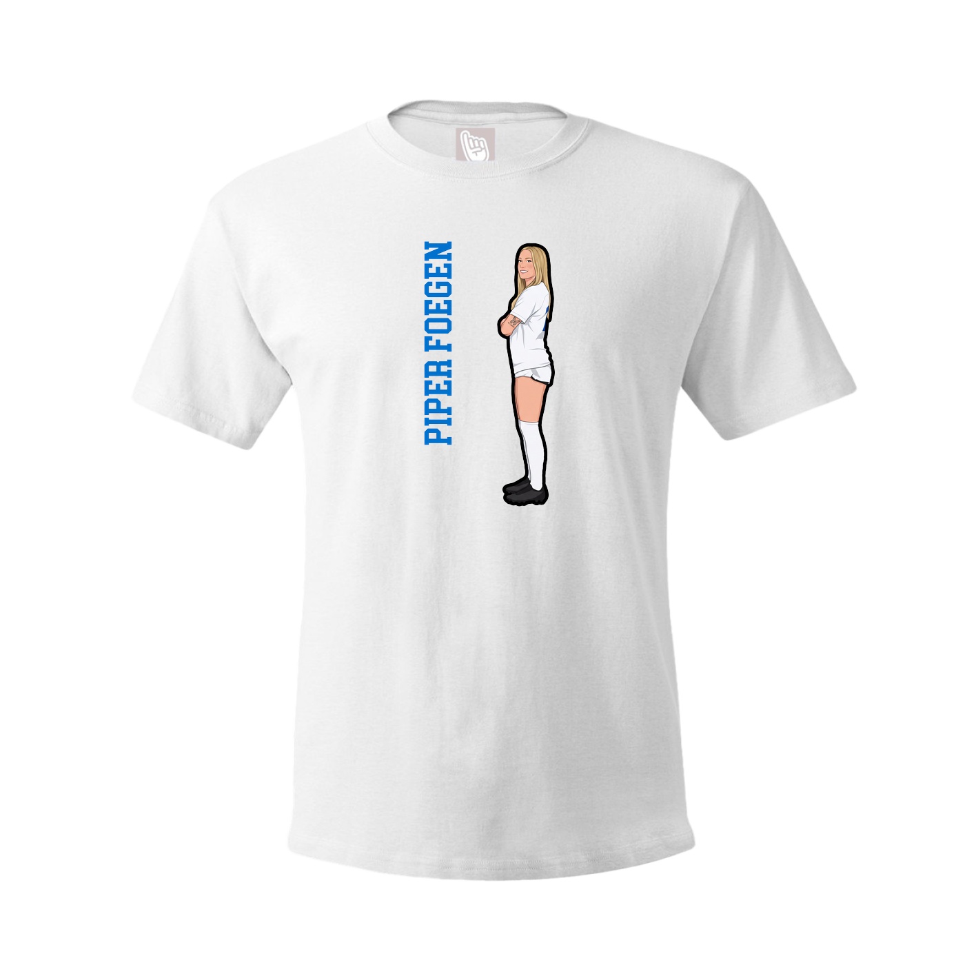 Tee — Name Vertical in White