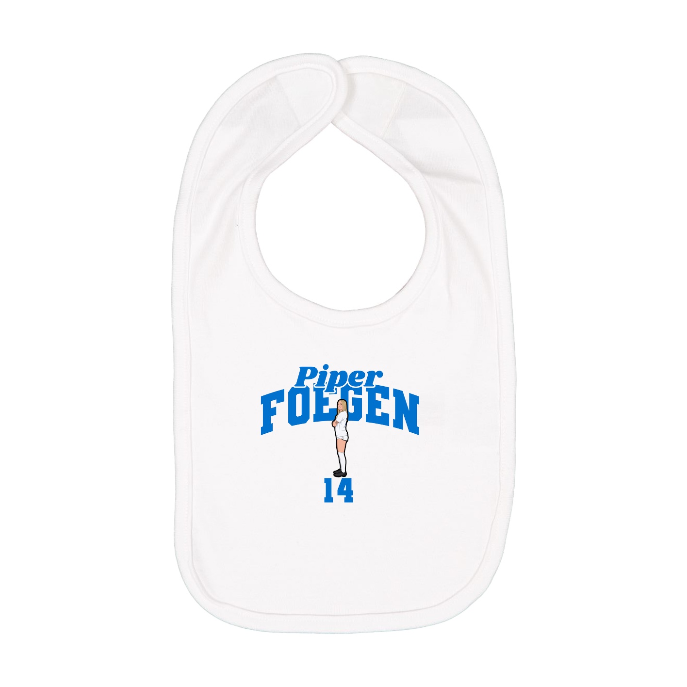 Infant Bib — Signature Arch in White