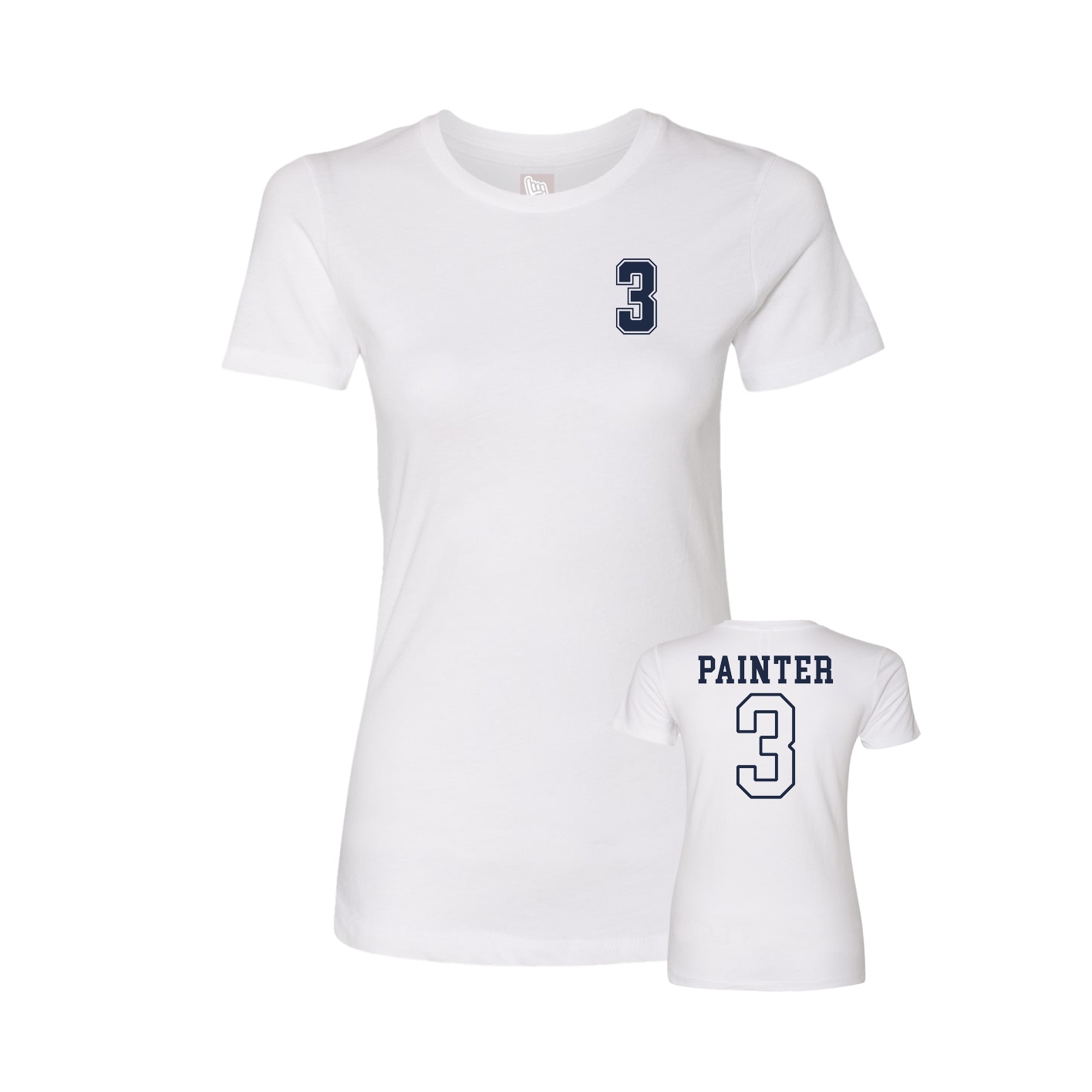 Womens Tee — Chest Back in White