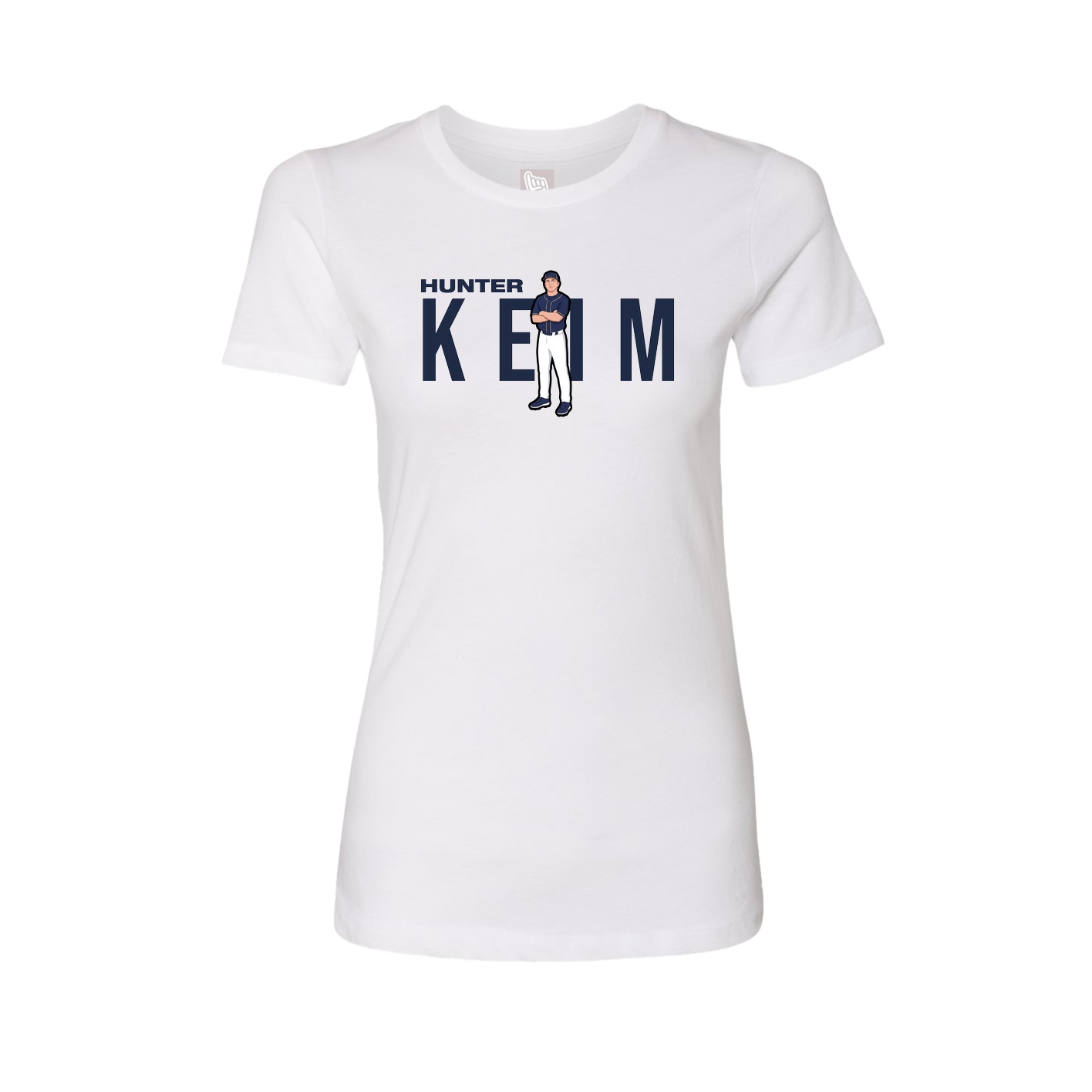 Fitted Women's Tee — Player Name in White