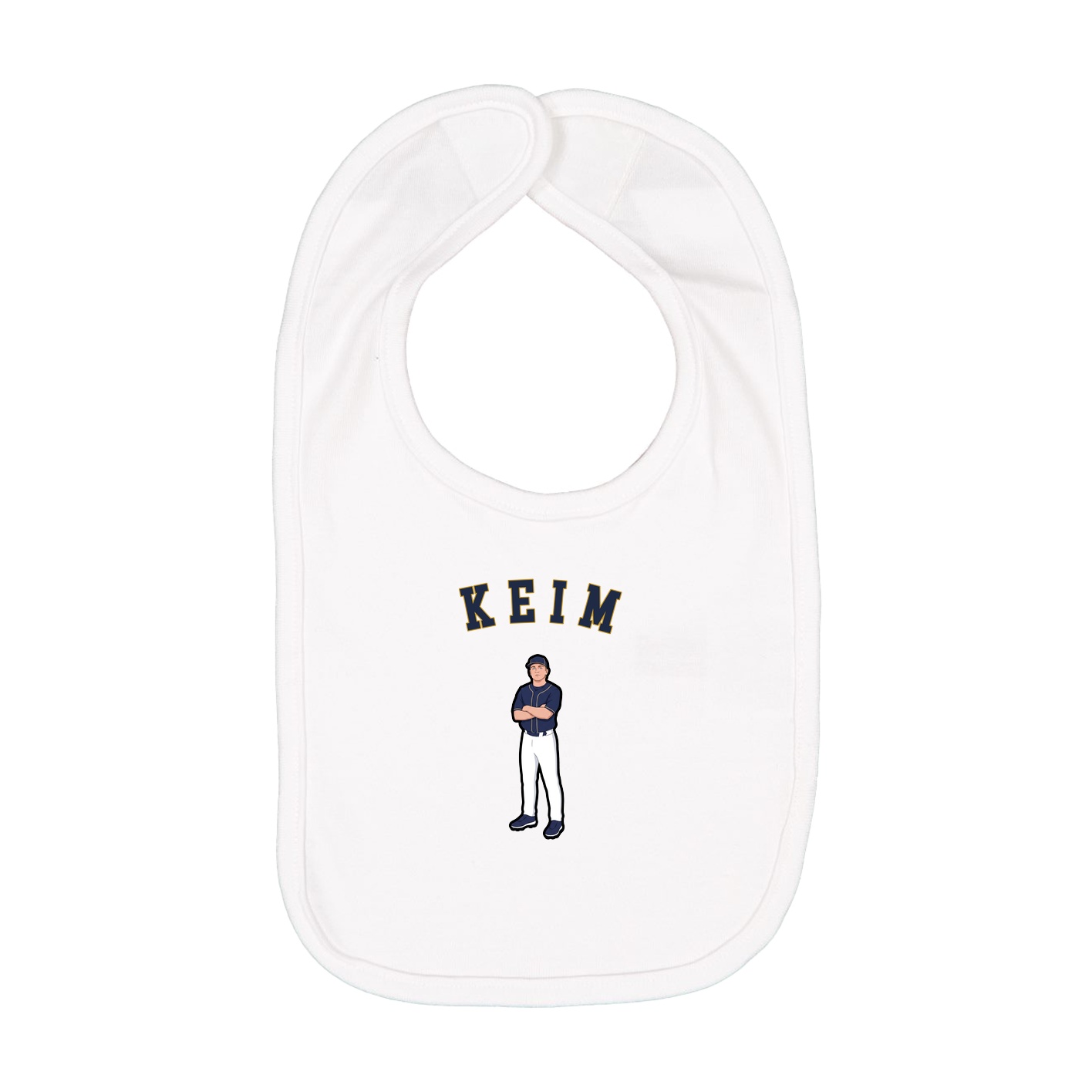 Infant Bib — Shirsey Arch in White