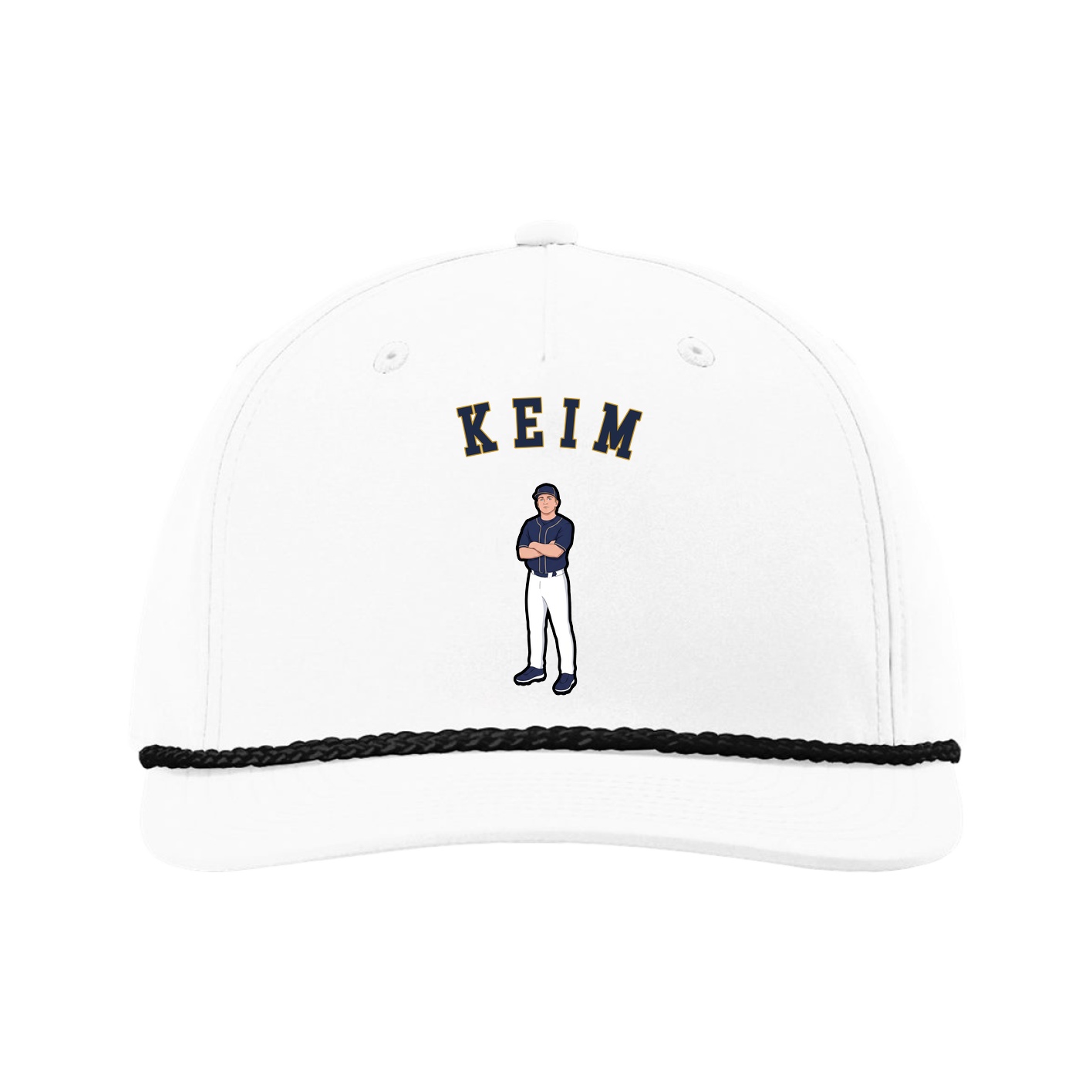 Five-Panel Classic Rope Cap — Shirsey Arch in White