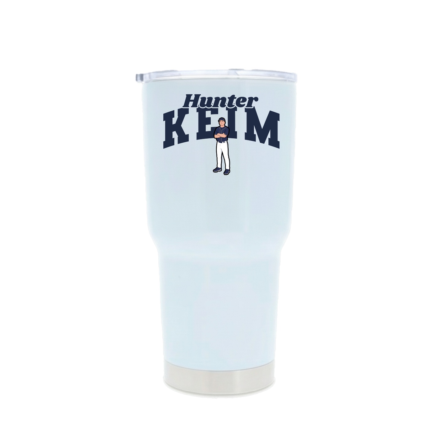30oz Stainless Steel Tumbler — Signature Arch in White