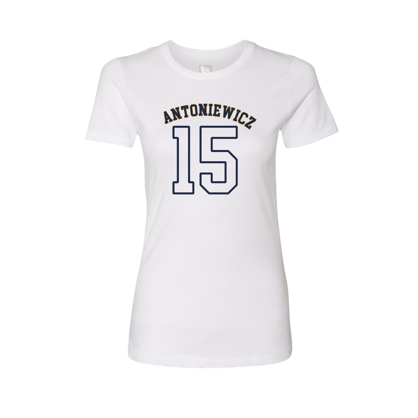Fitted Women's Tee — Shirsey Arch in White