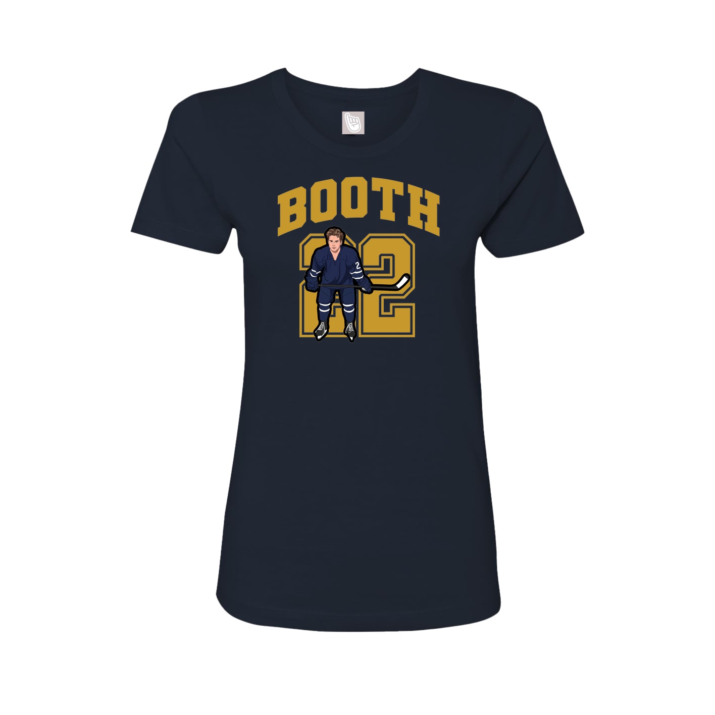 Fitted Women's Tee — Number in Navy