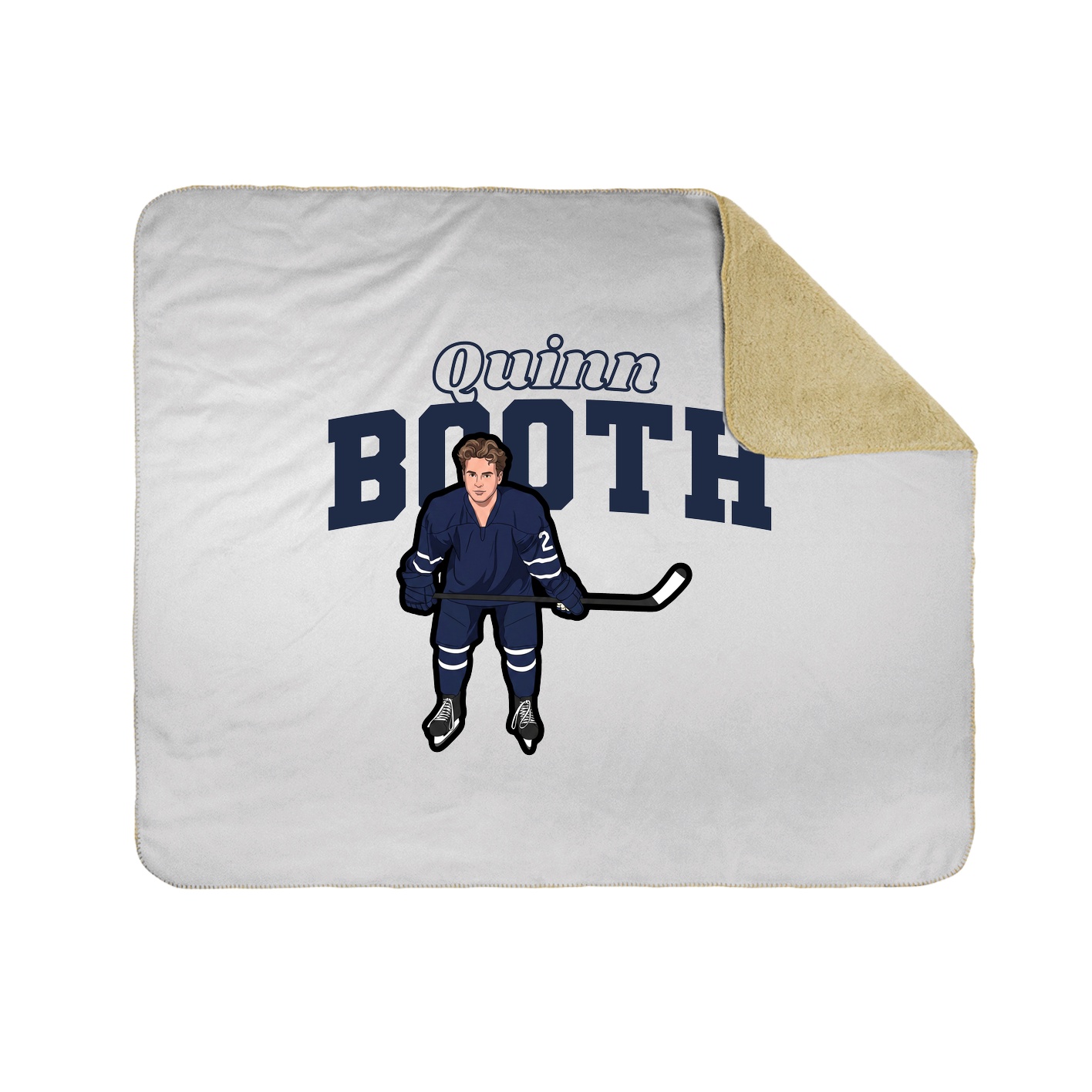Throw Blanket — Name Arch in White