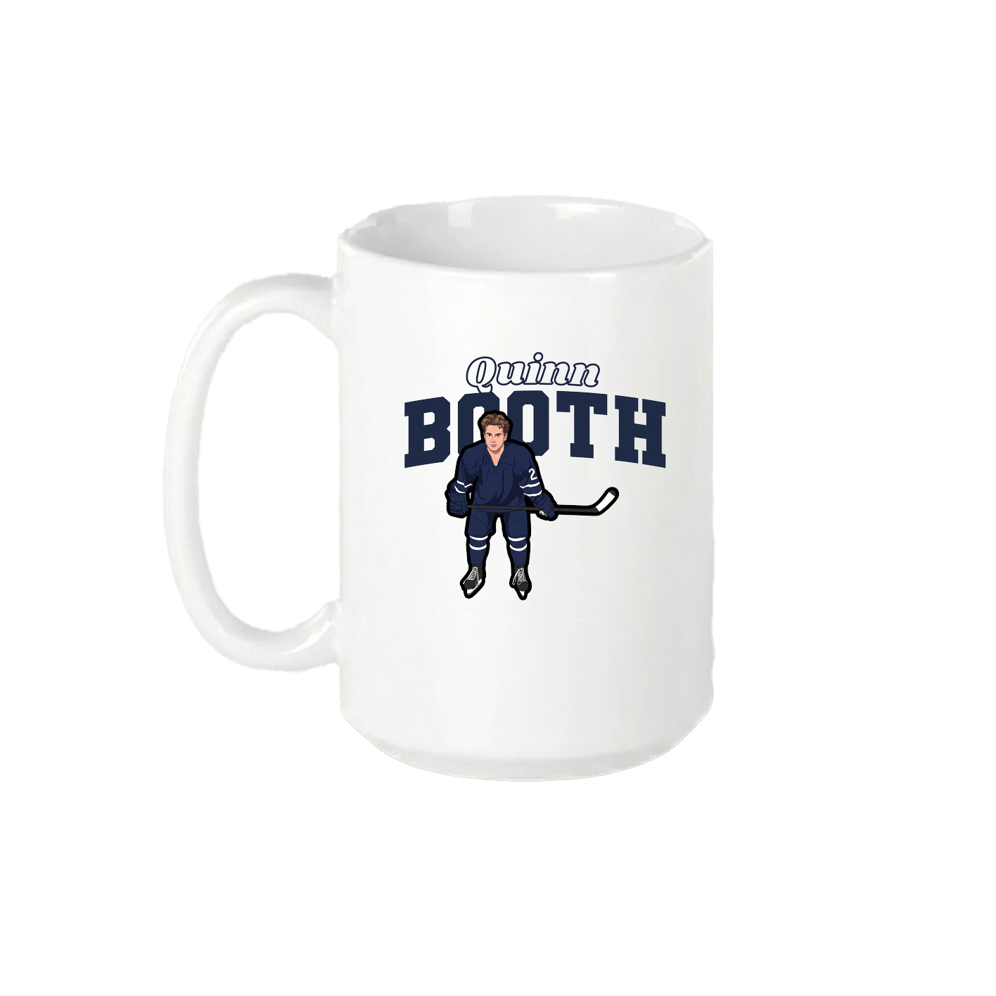 15oz Coffee Mug — Name Arch in White