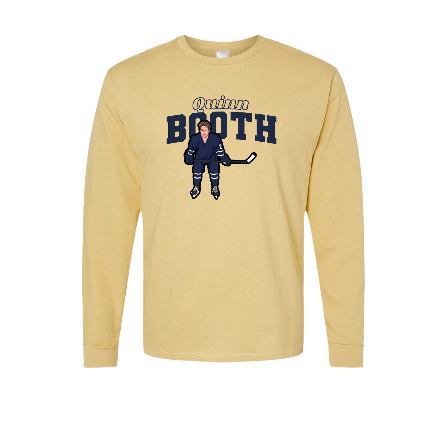 Long Sleeve Tee — Name Arch in Vegas Gold