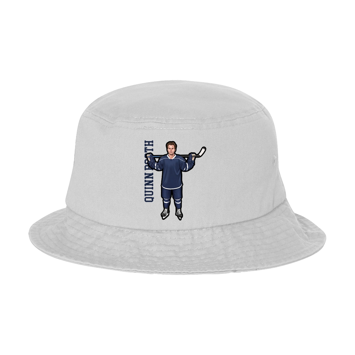 Bucket Cap — Name Vertical in White