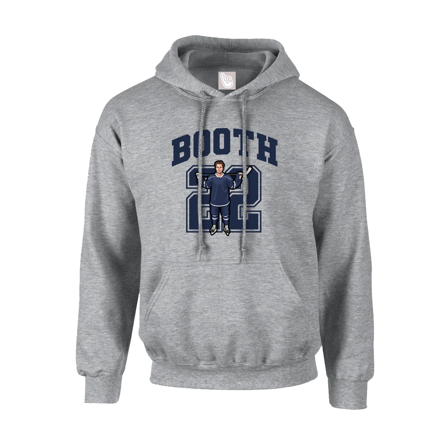 Hoodie — Number in Grey