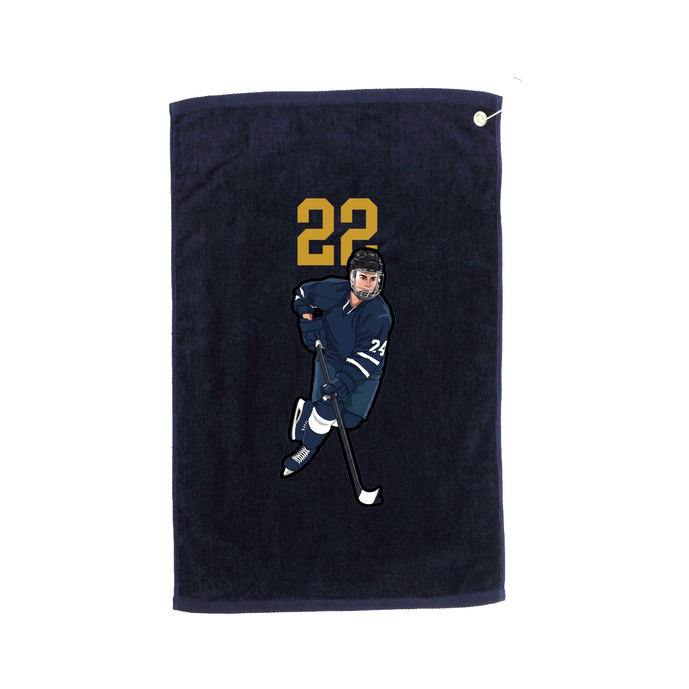 Golf Towel — Number Top in Navy