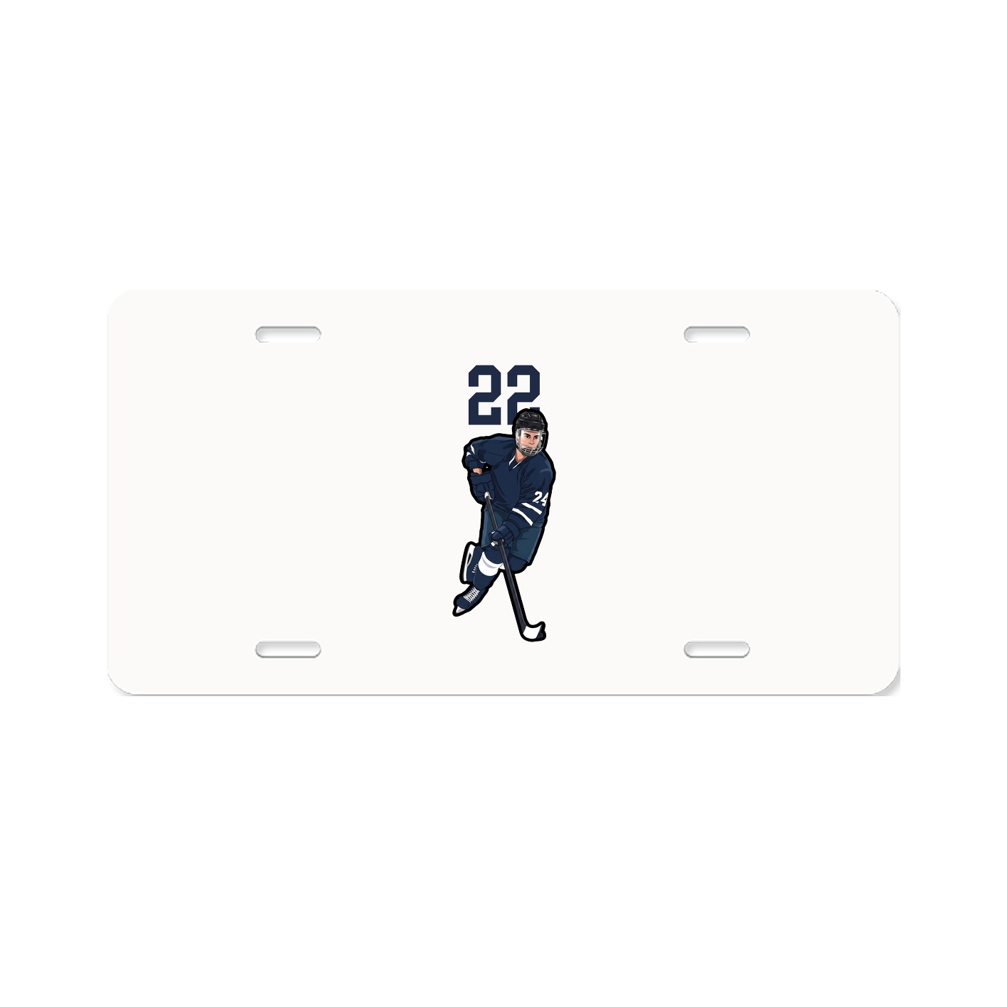 License Plate — Number Top in Classic