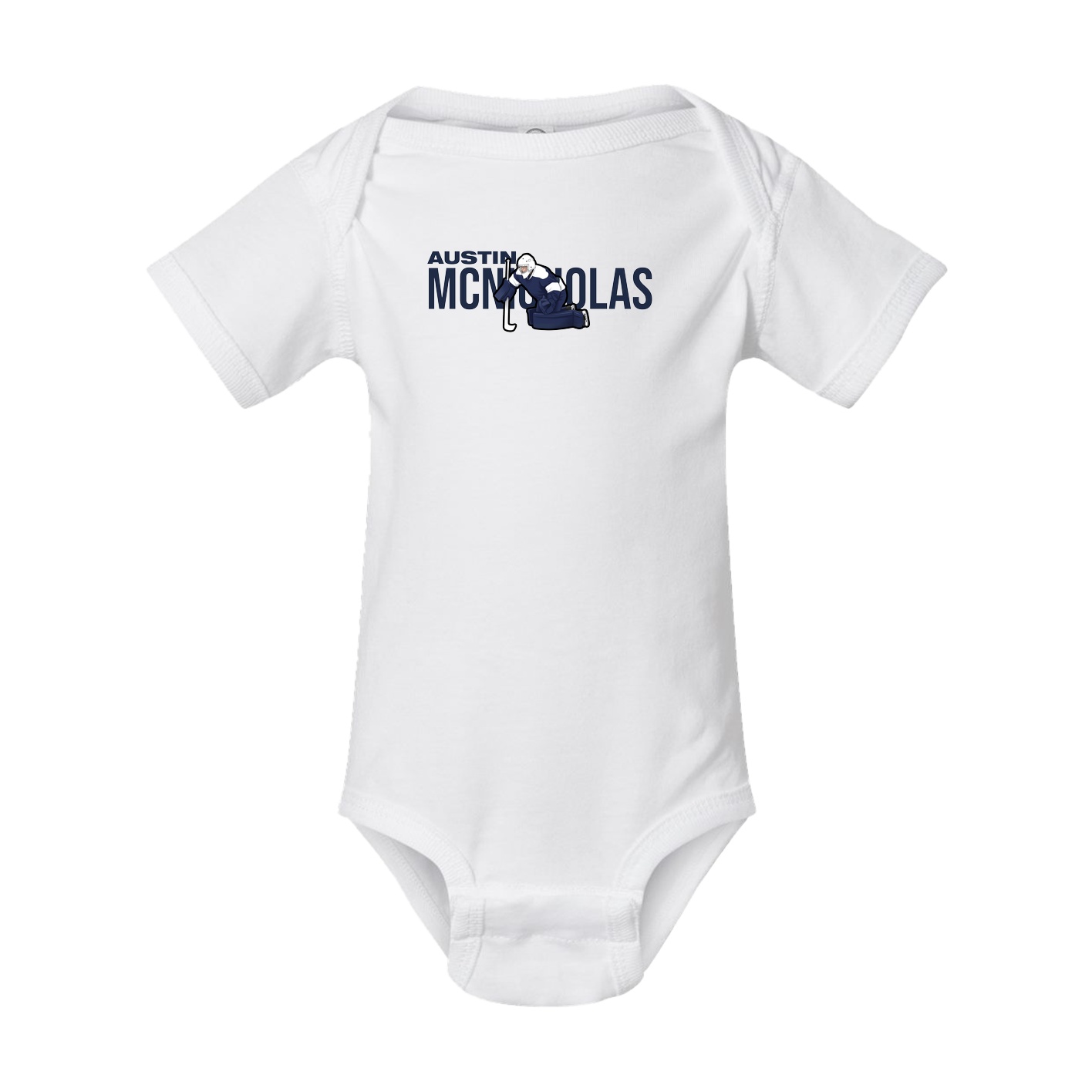 Baby Onesie — Player Name in White