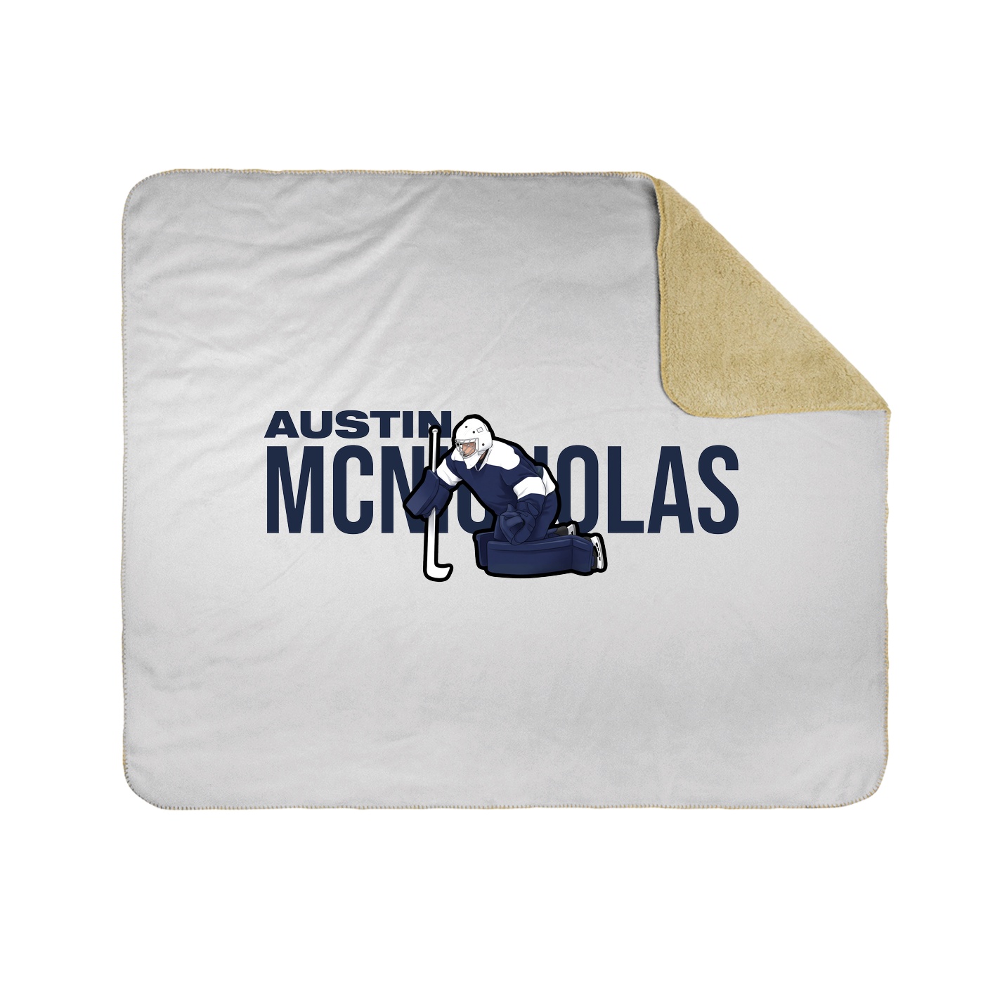 Throw Blanket — Player Name in White
