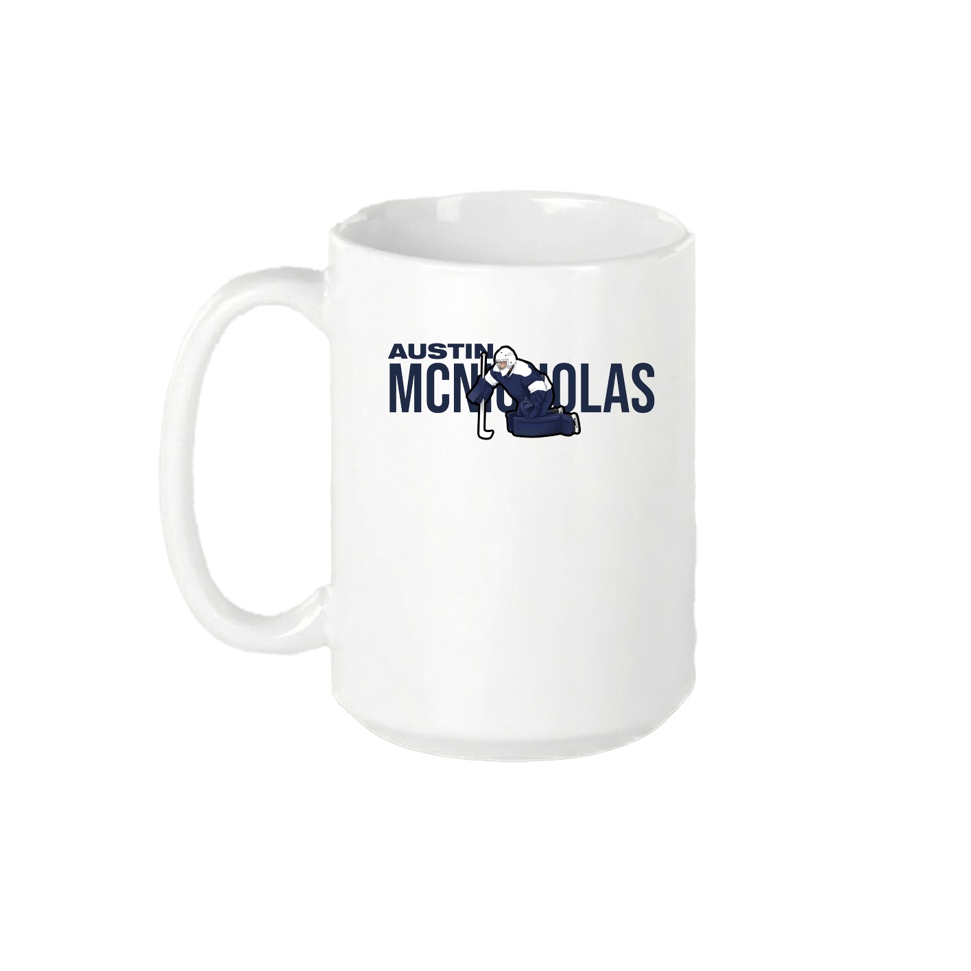 15oz Coffee Mug — Player Name in White