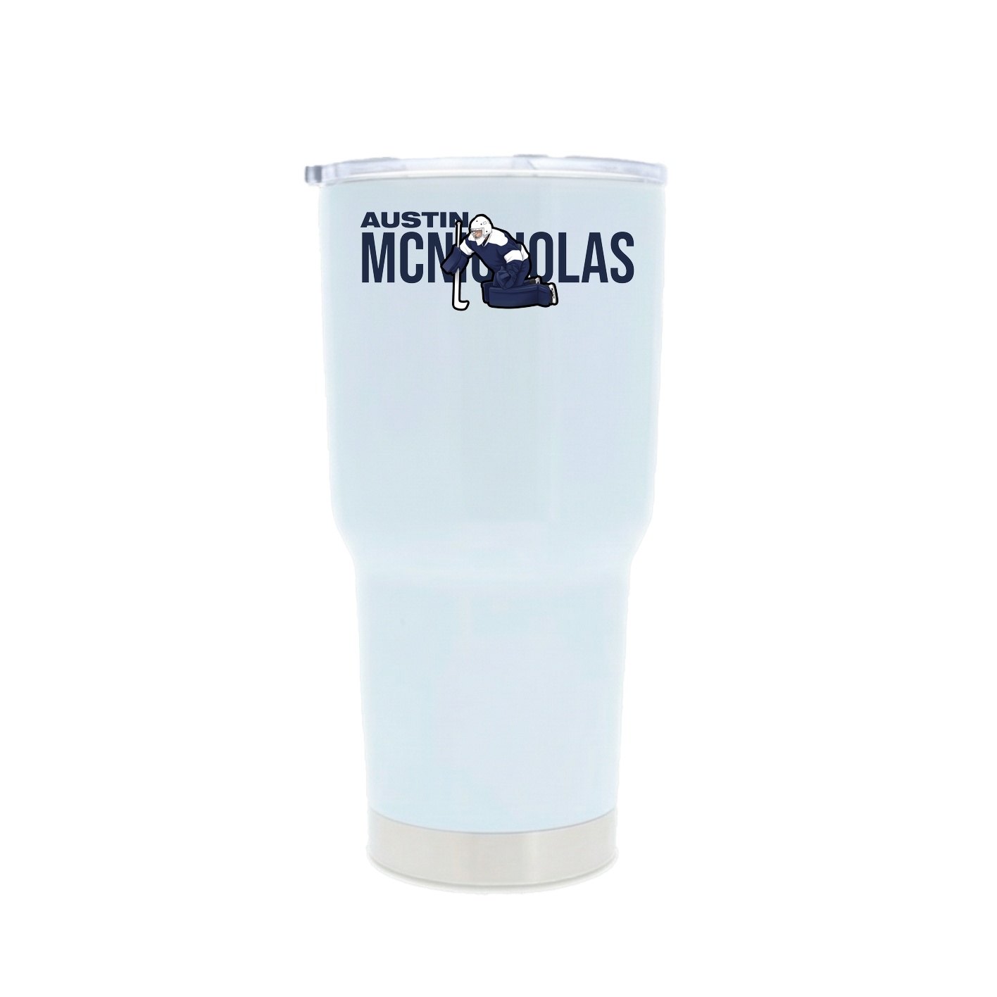 30oz Stainless Steel Tumbler — Player Name in White