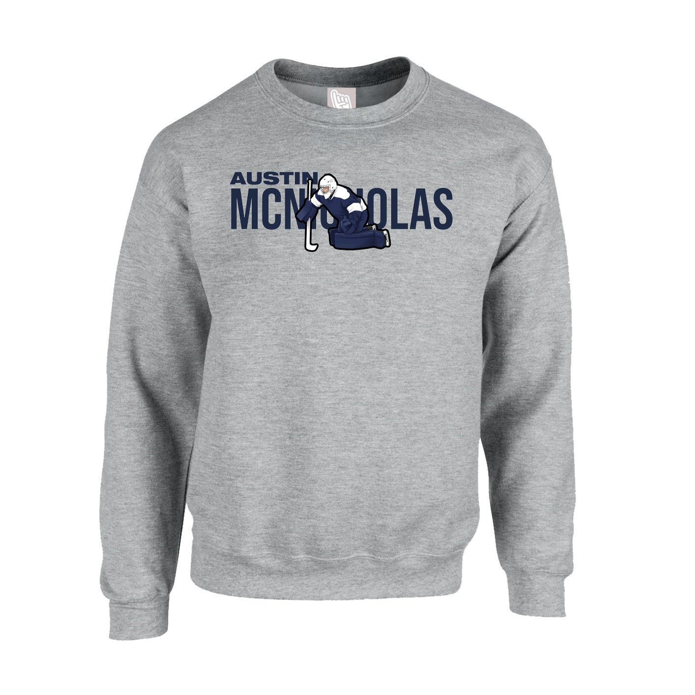 Fleece Crew — Player Name in Grey