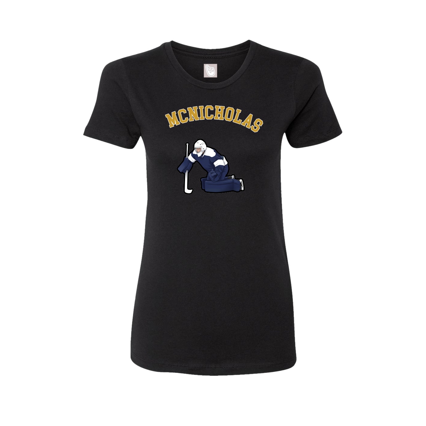 Fitted Women's Tee — Shirsey Arch in Black