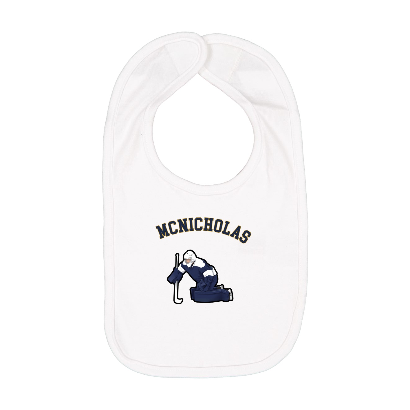 Infant Bib — Shirsey Arch in White