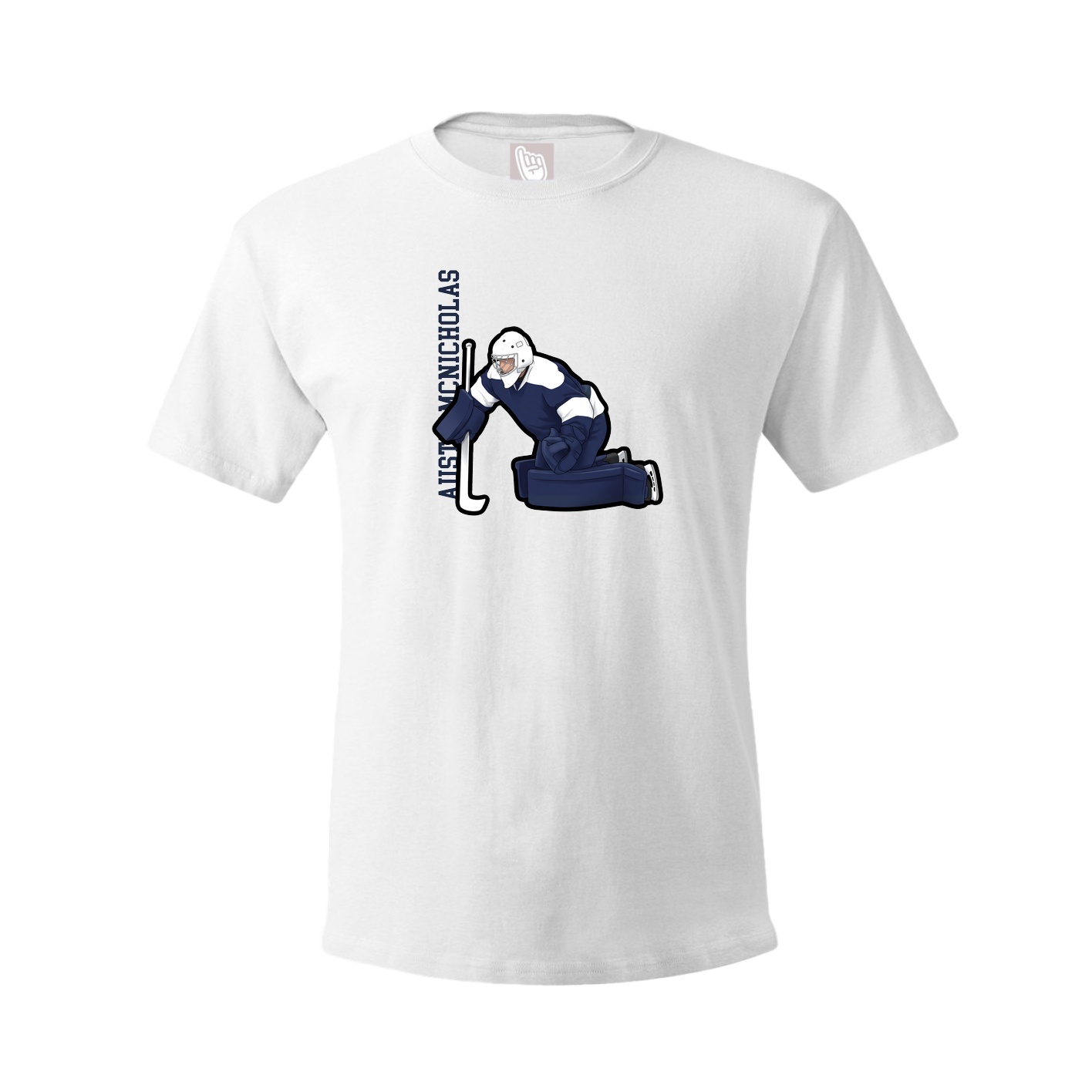 Tee — Name Vertical in White