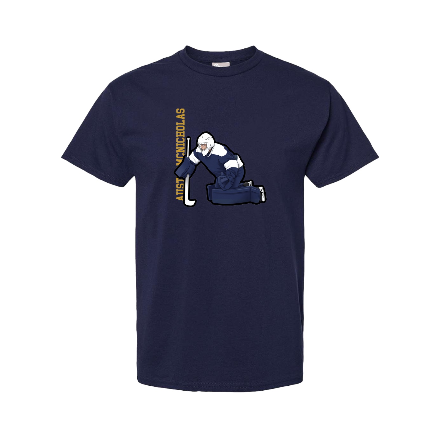Youth Tee — Name Vertical in Navy