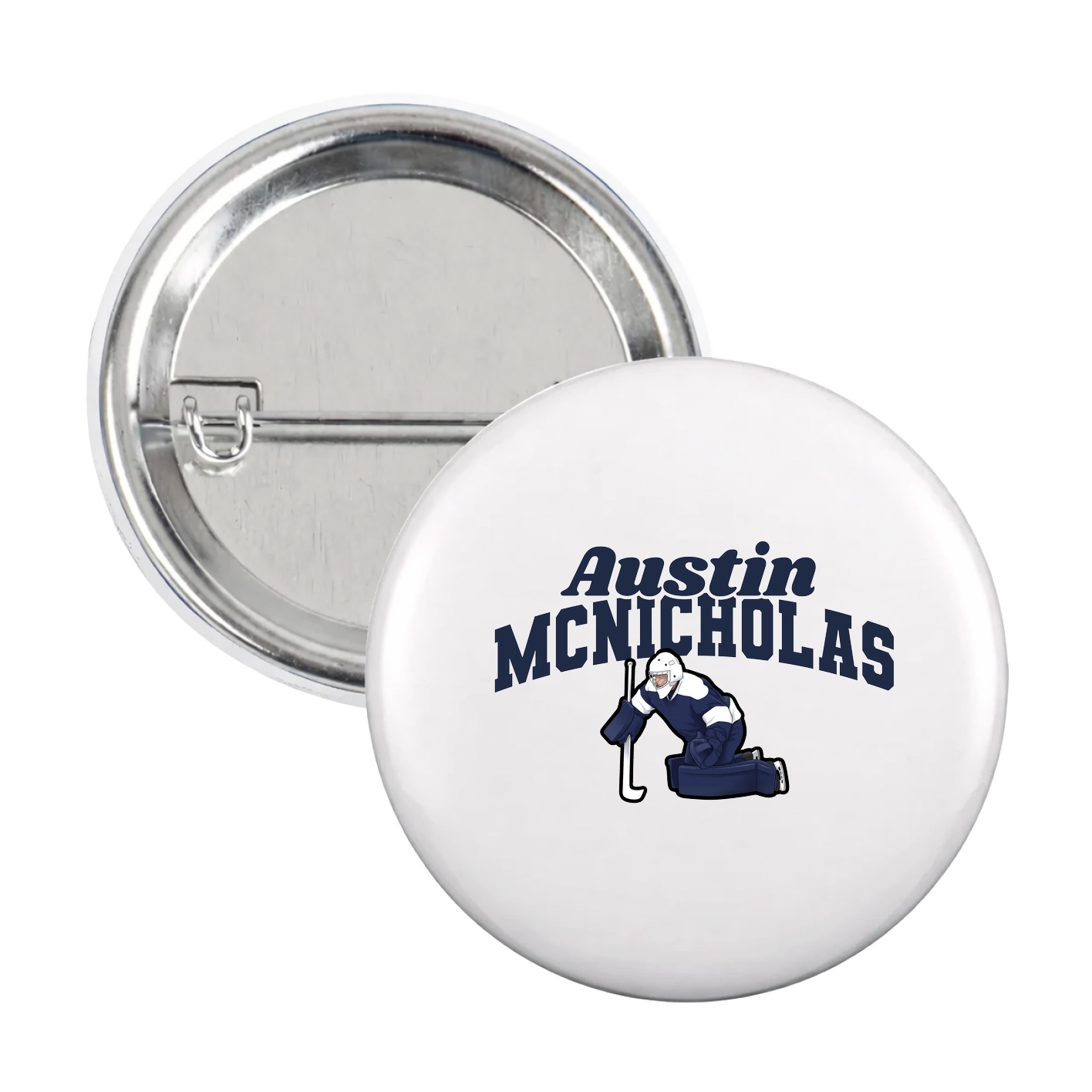 Game Day Button — Signature Arch in White