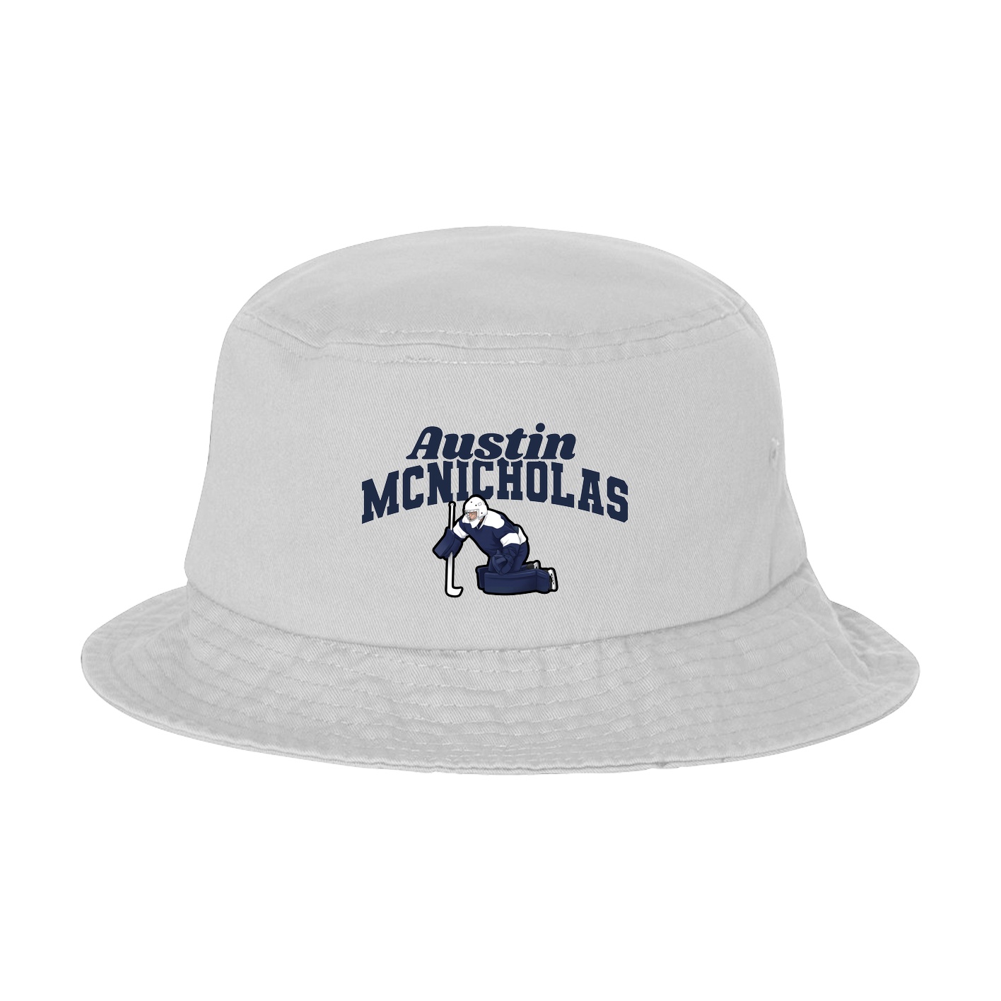 Bucket Cap — Signature Arch in White