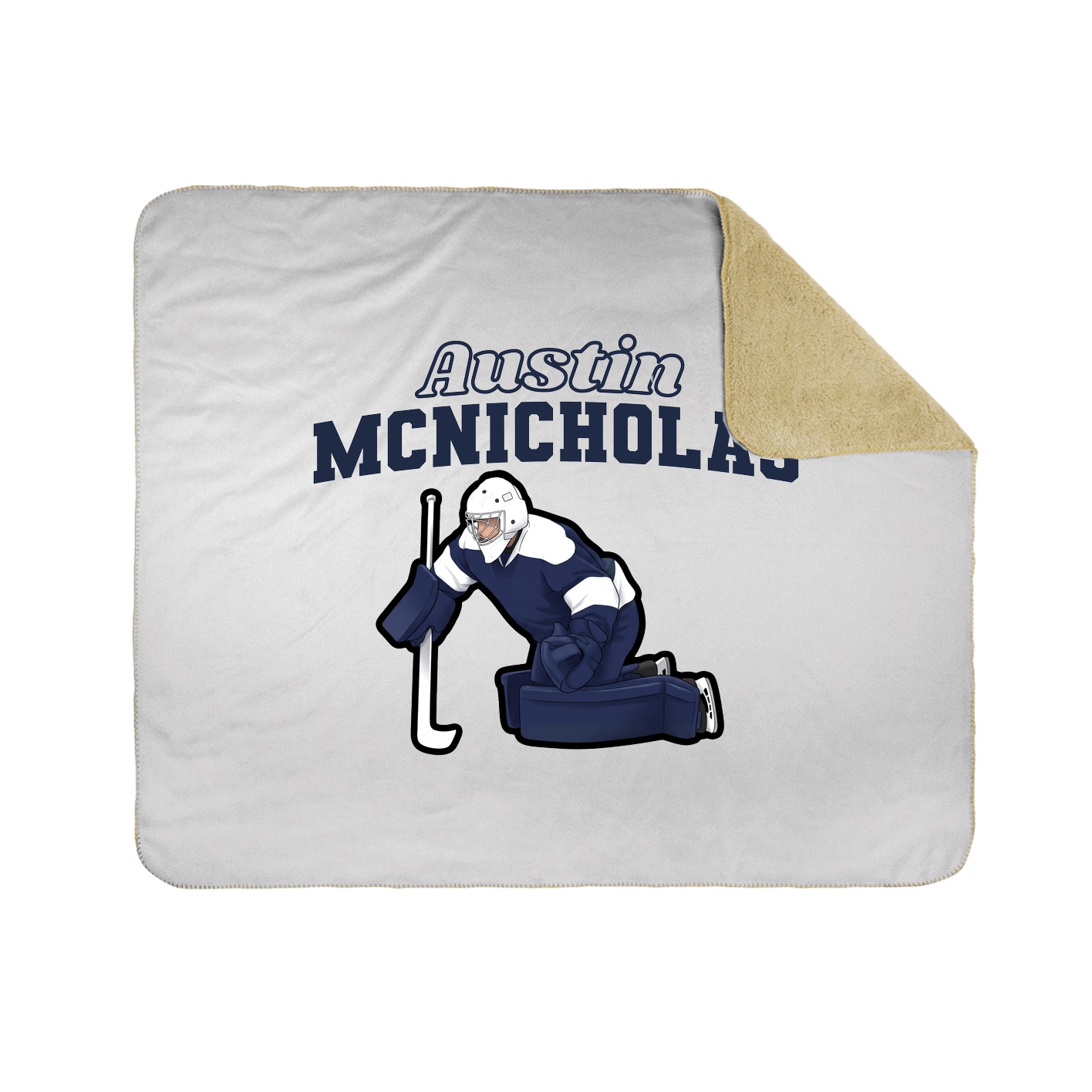 Throw Blanket — Name Arch in White