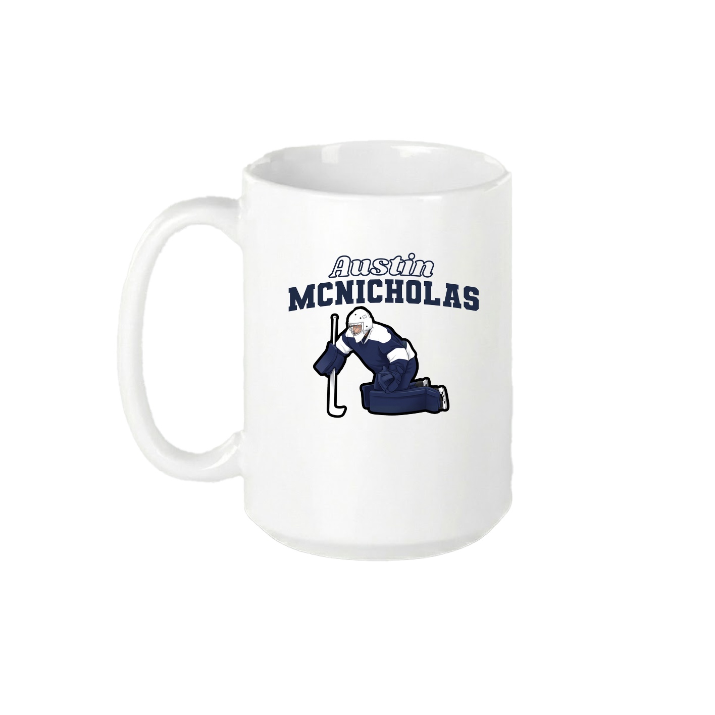 15oz Coffee Mug — Name Arch in White