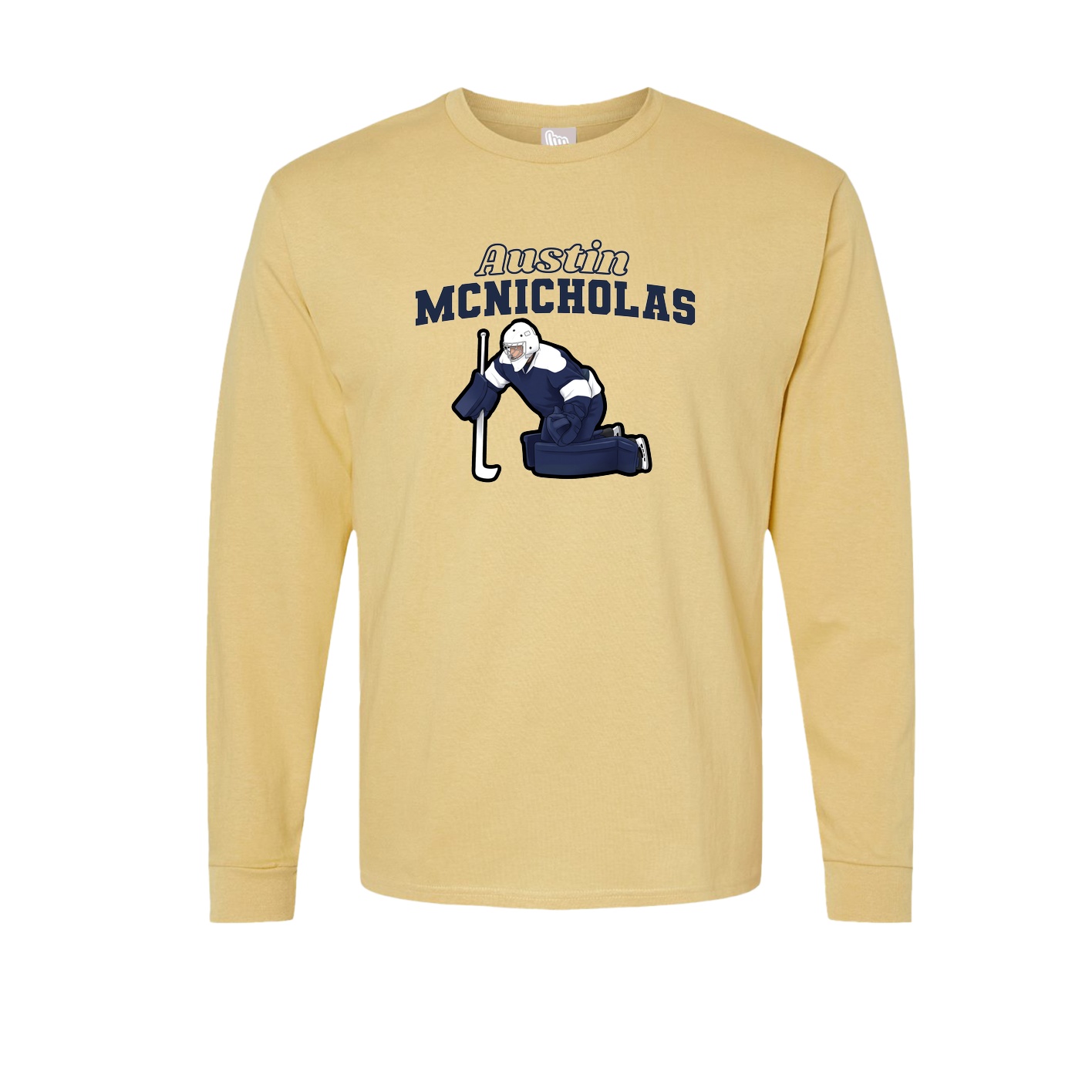 Long Sleeve Tee — Name Arch in Vegas Gold