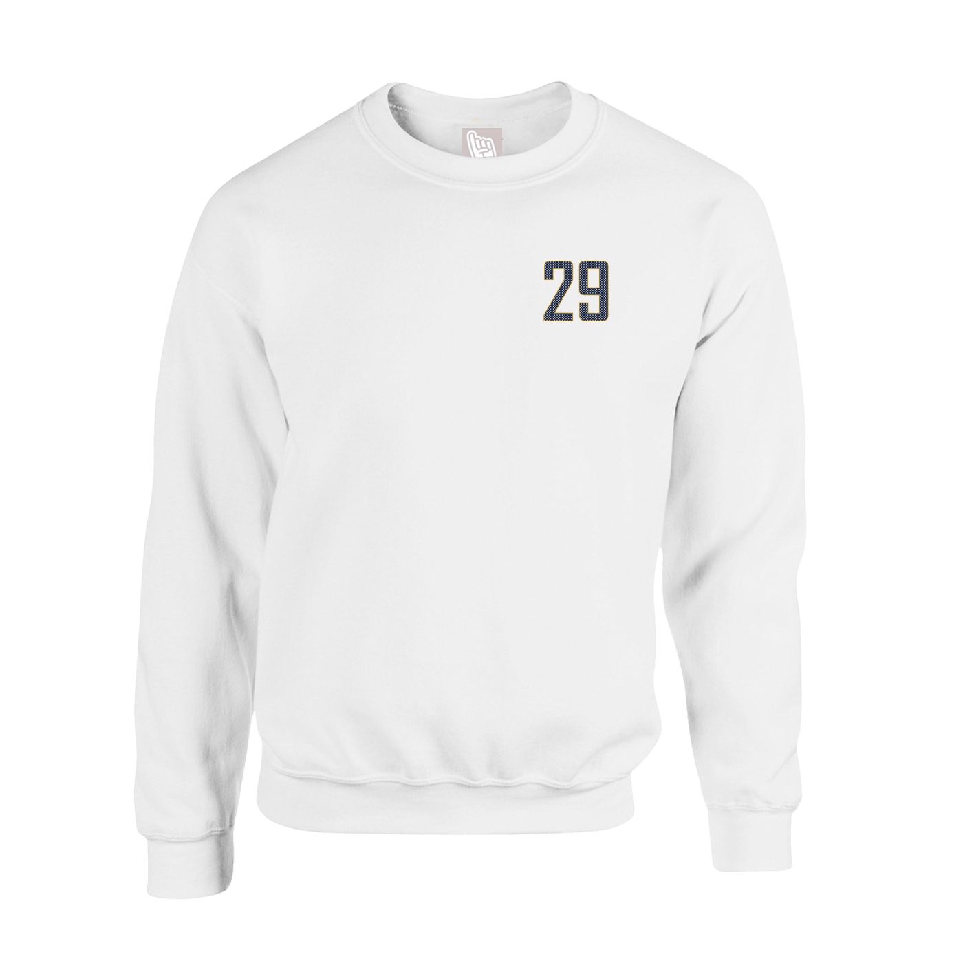 Fleece Crew — Front Shirsy in White