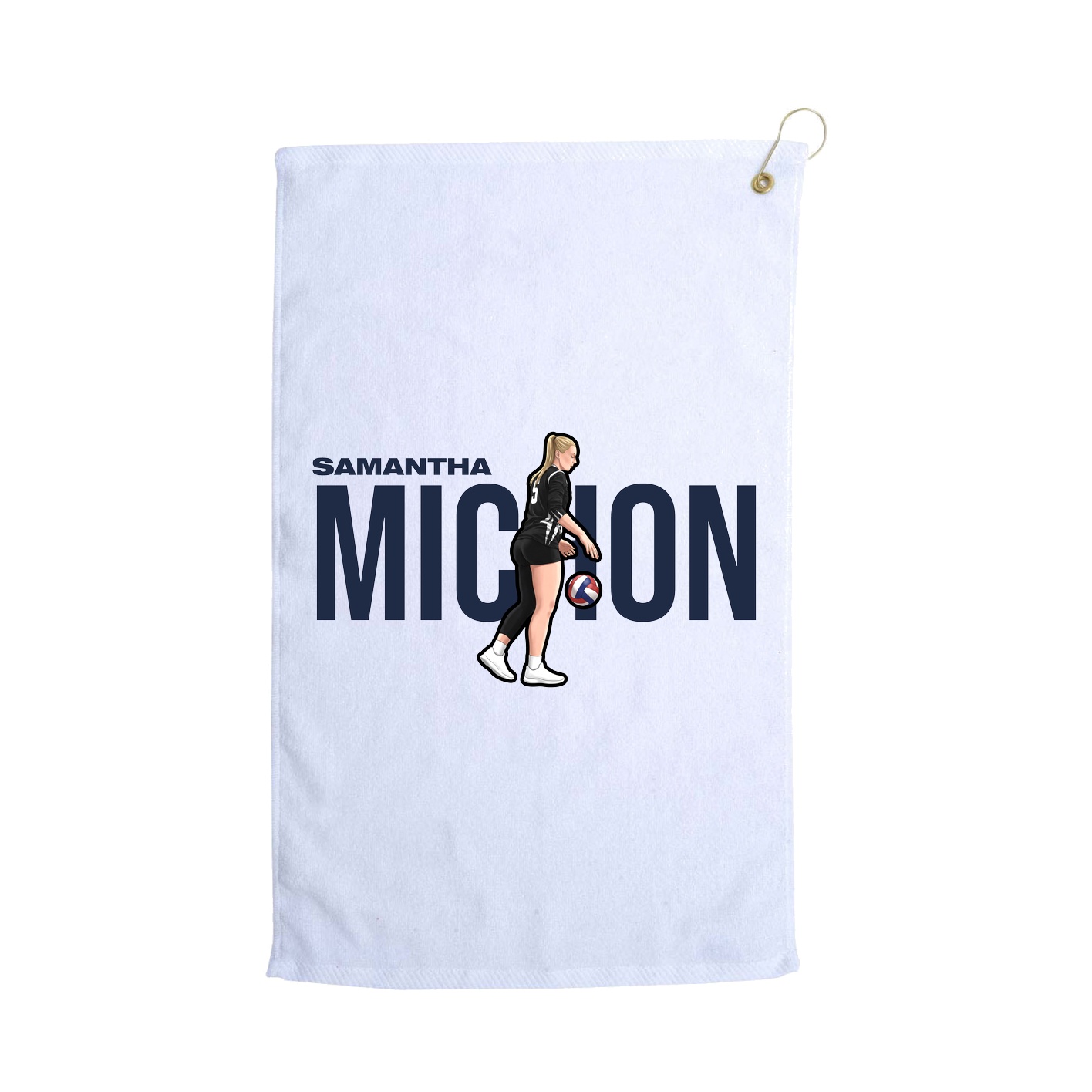 Golf Towel — Player Name in White