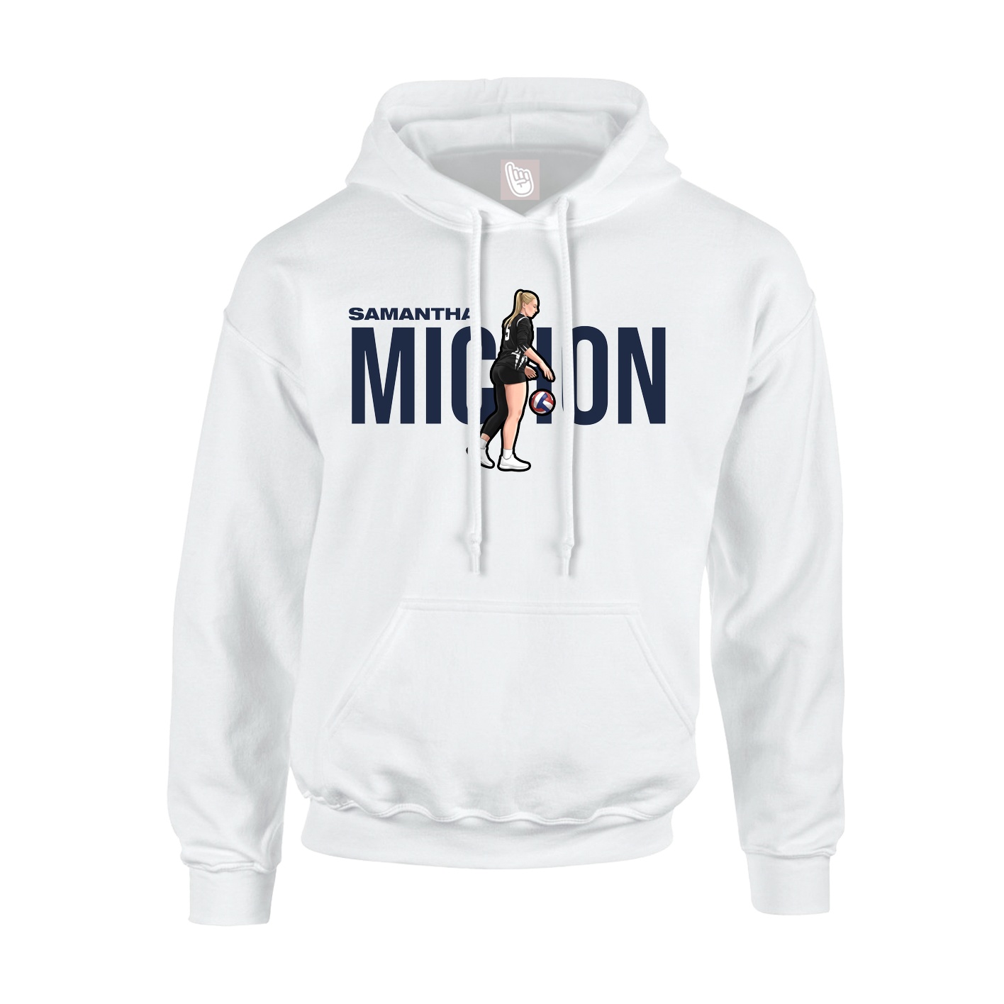 Youth Hoodie — Player Name in White