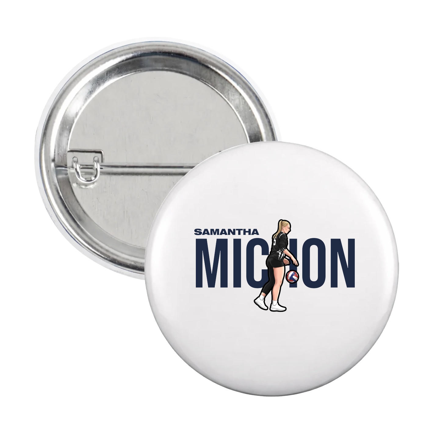 Game Day Button — Player Name in White