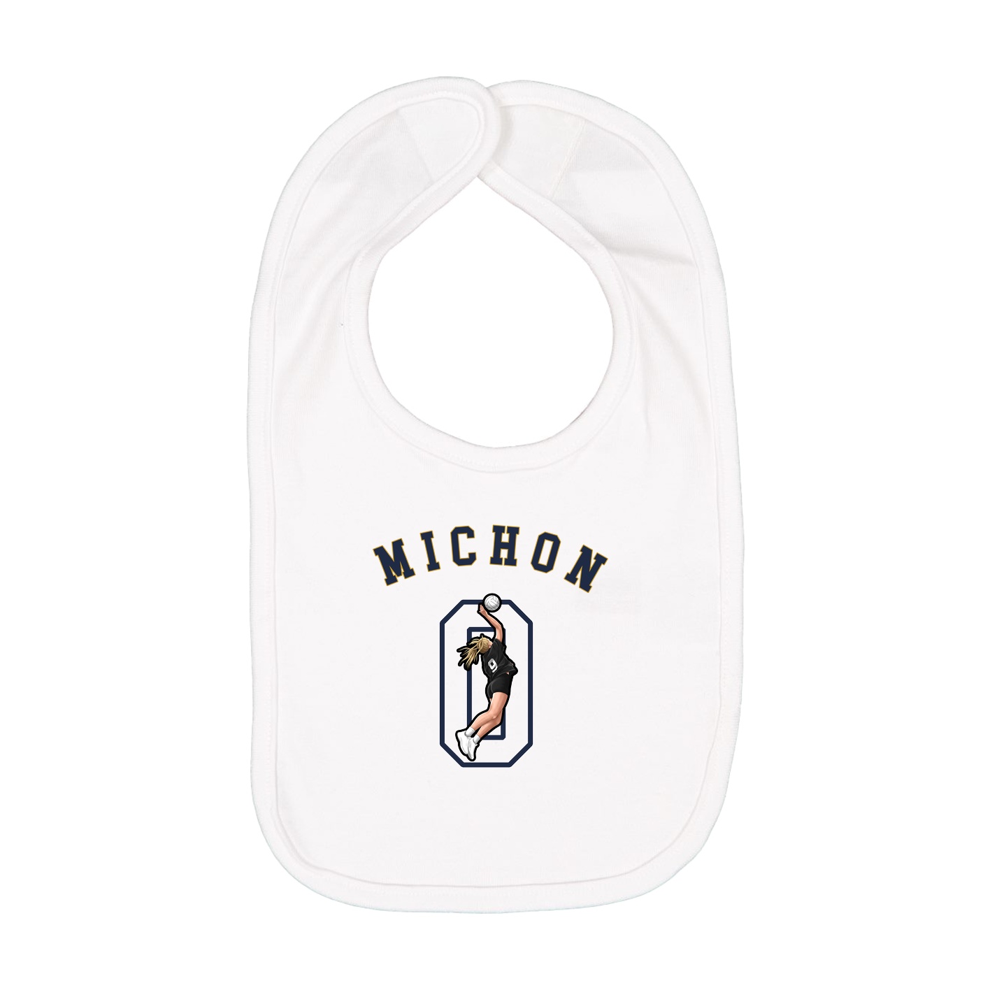 Infant Bib — Shirsey Arch in White