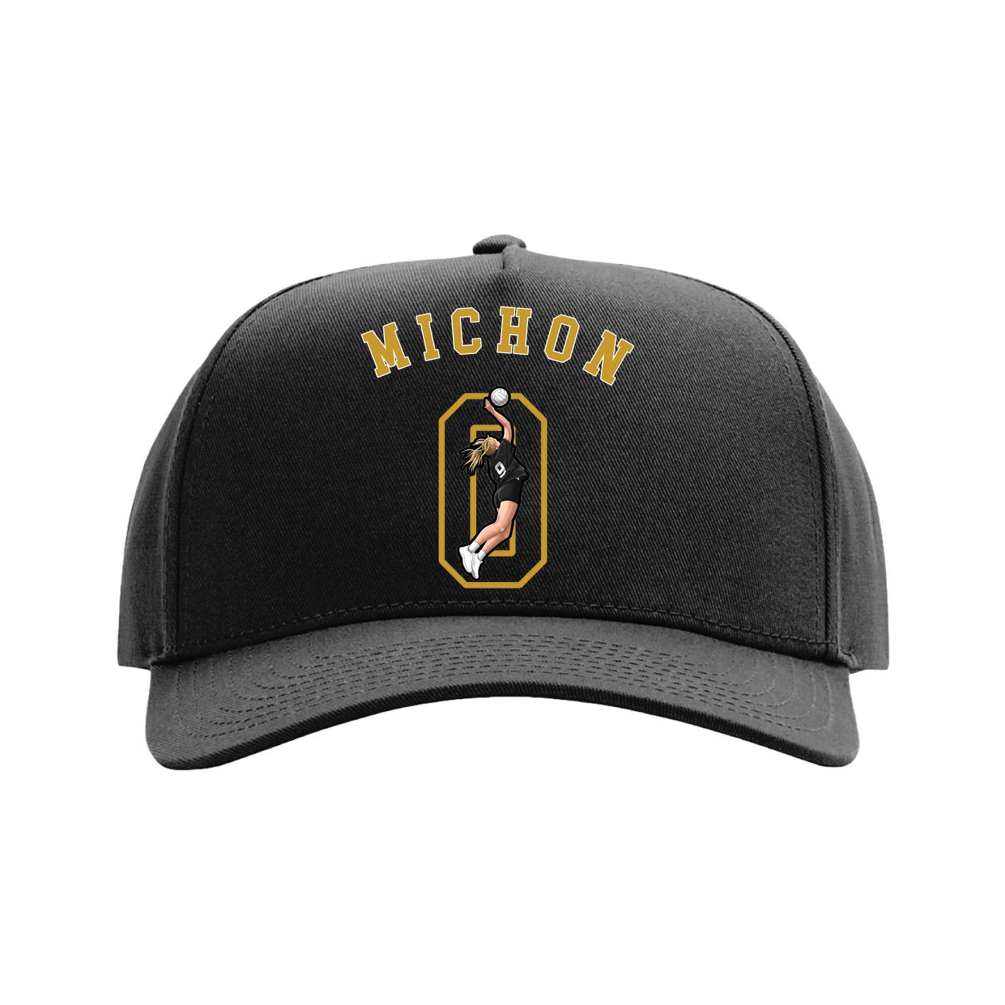 Full Fabric Five-Panel Champ Cap — Shirsey Arch in Black