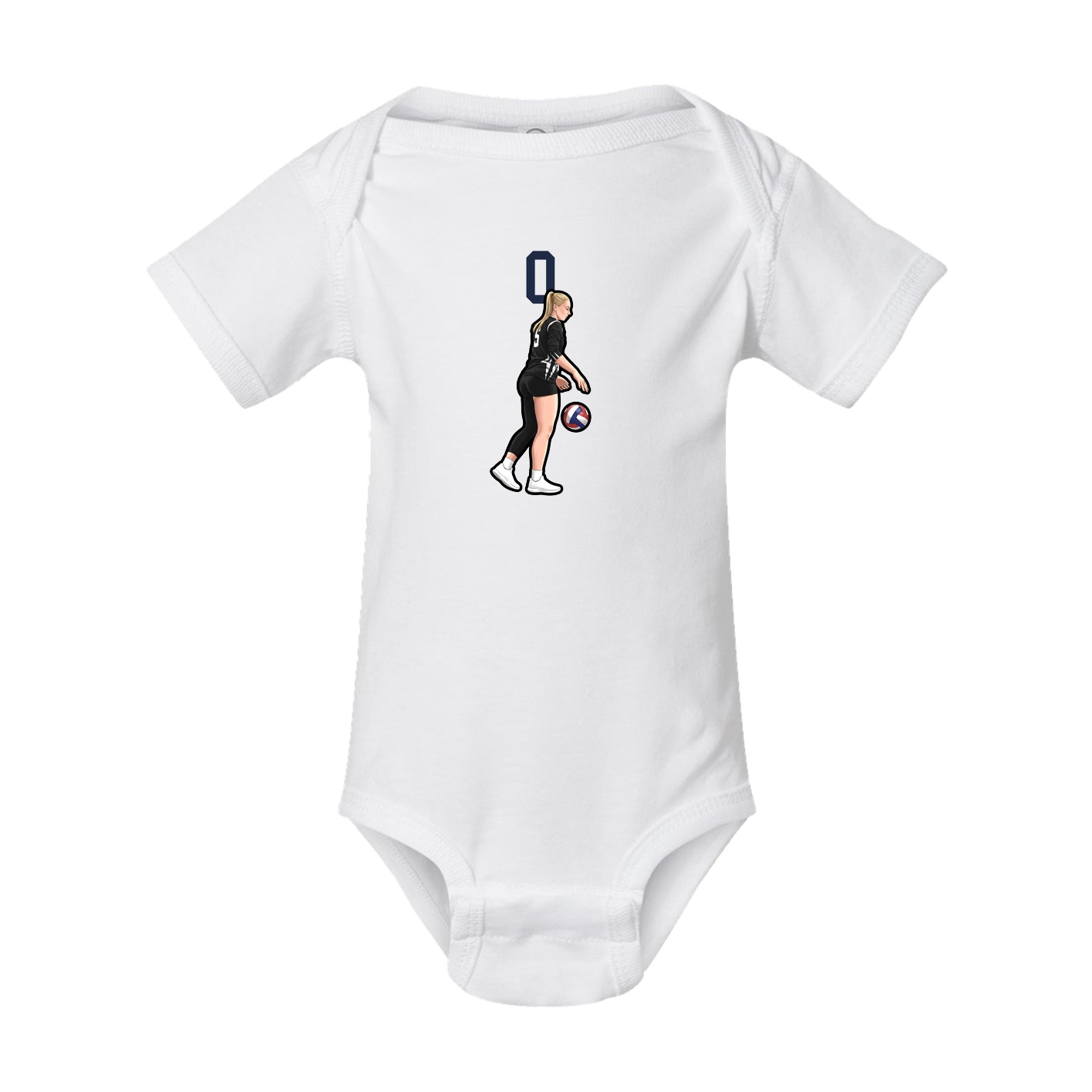 Baby Onesie — Number Top in White