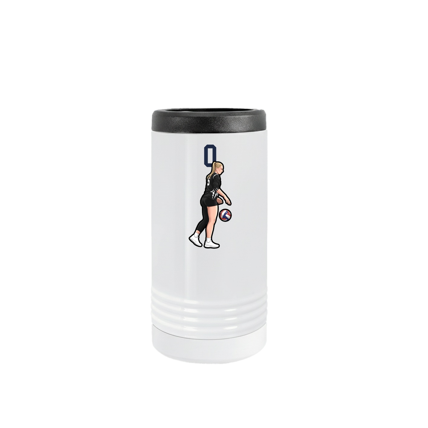 Slim Beverage Holder — Number Top in White
