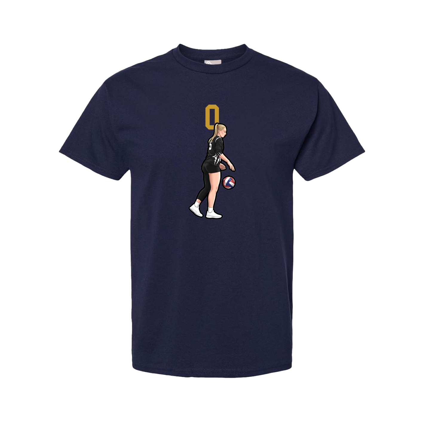 Tee — Number Top in Navy