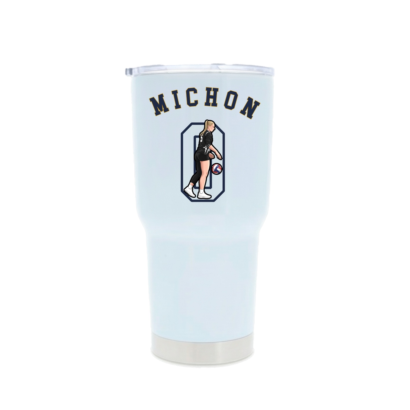 30oz Stainless Steel Tumbler — Shirsey Arch in White