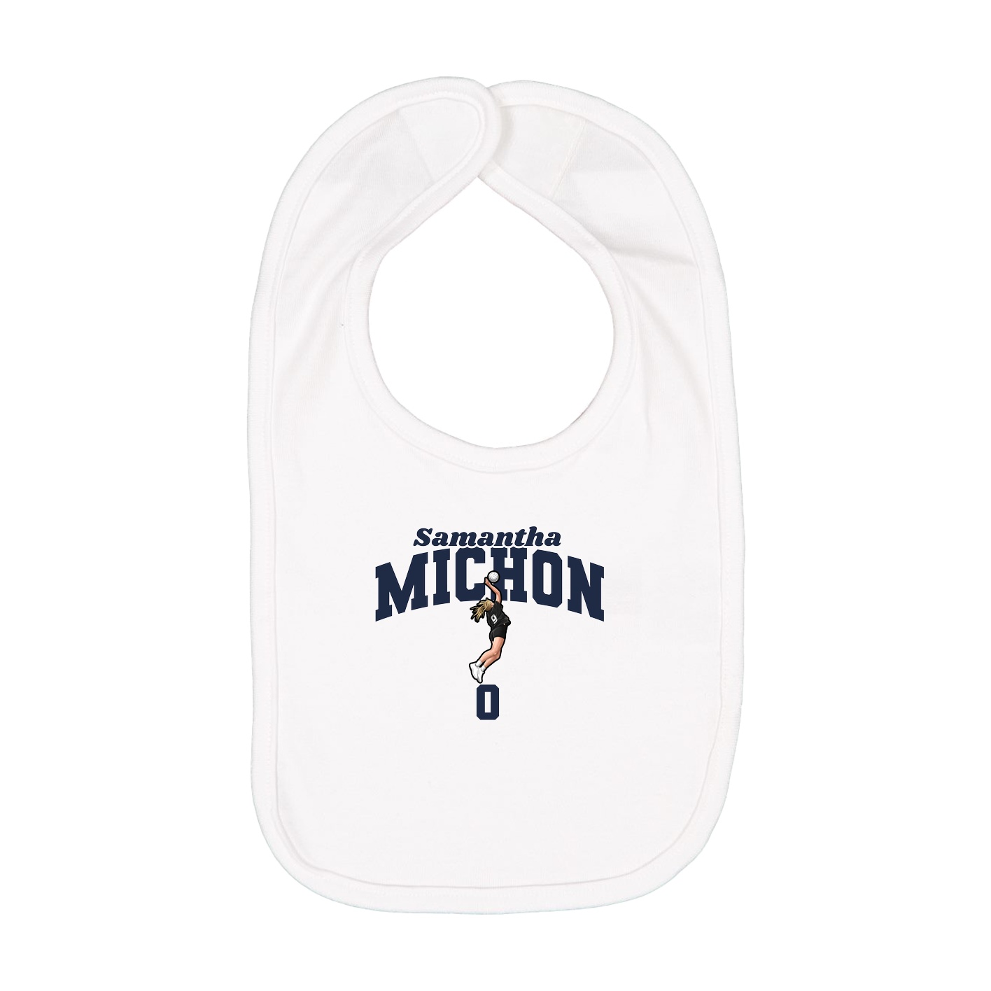 Infant Bib — Signature Arch in White