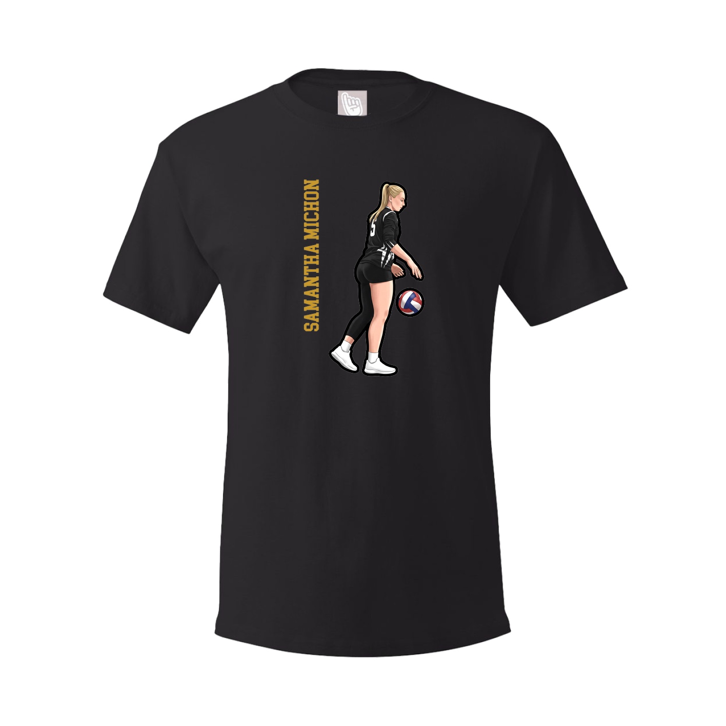 Tee — Name Vertical in Black