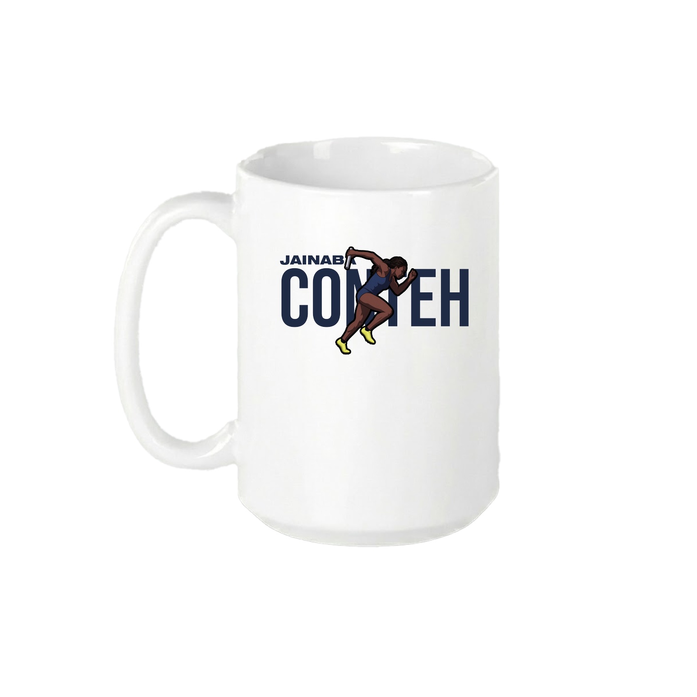 15oz Coffee Mug — Player Name in White