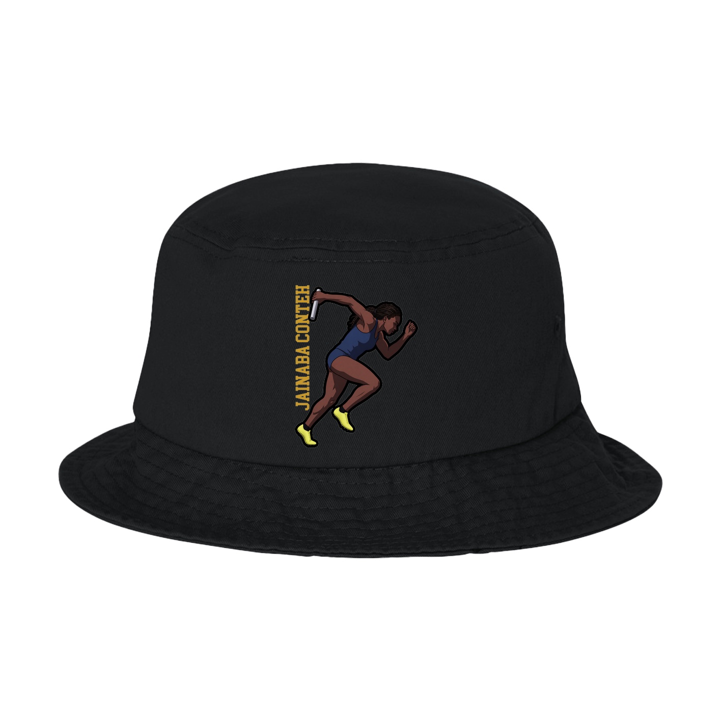 Bucket Cap — Name Vertical in Black