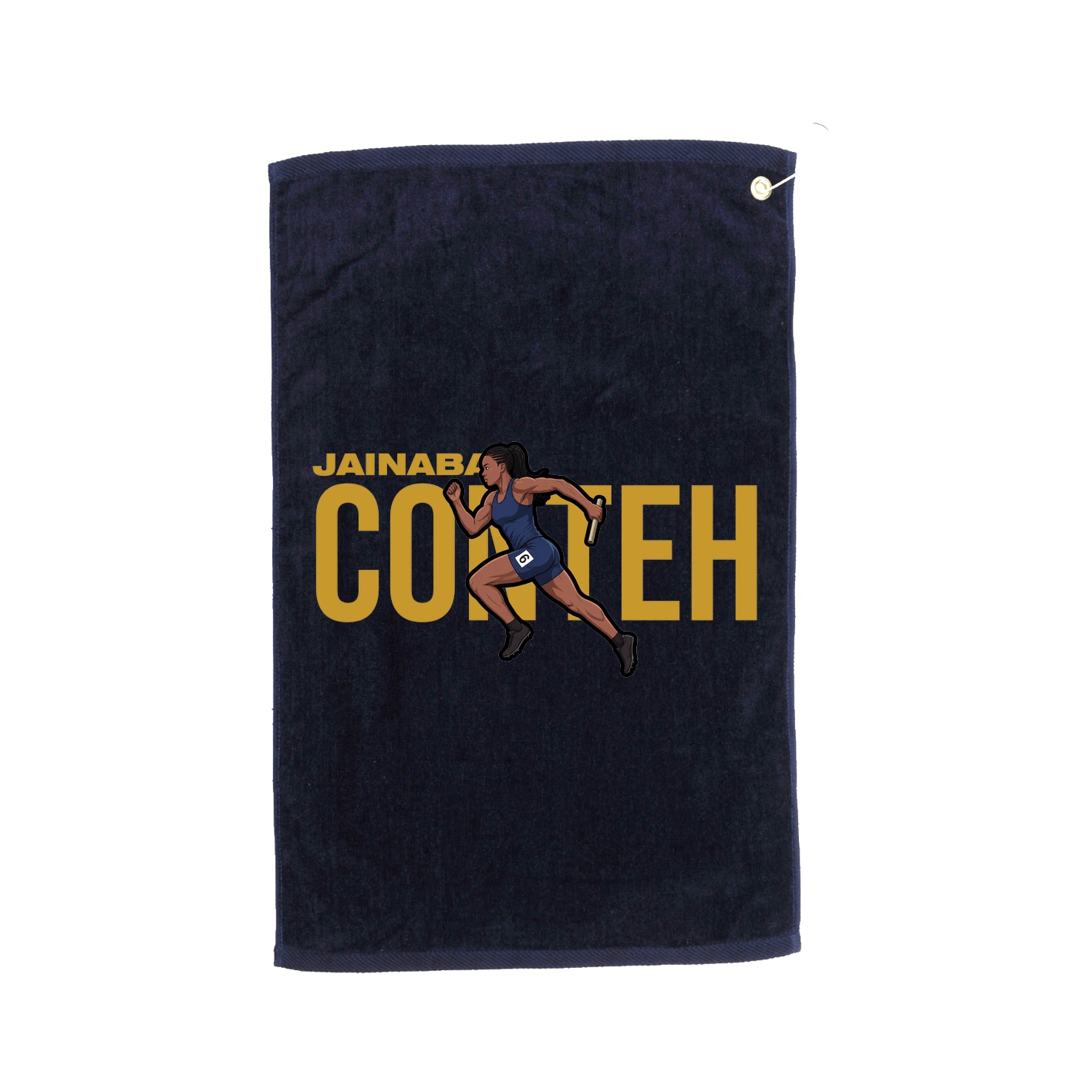 Golf Towel — Player Name in Navy